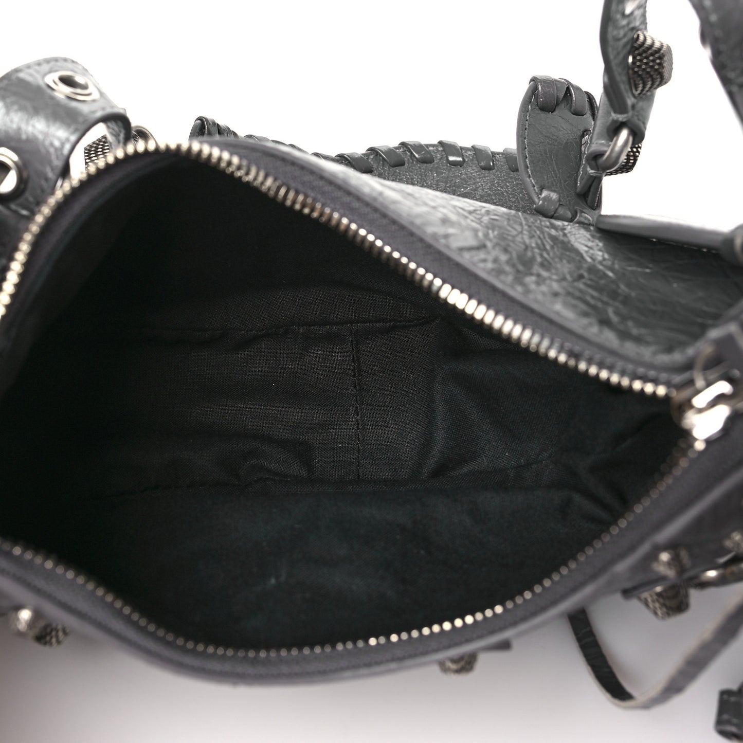 Agneau Arena Le Cagole Shoulder Bag XS Dark Grey