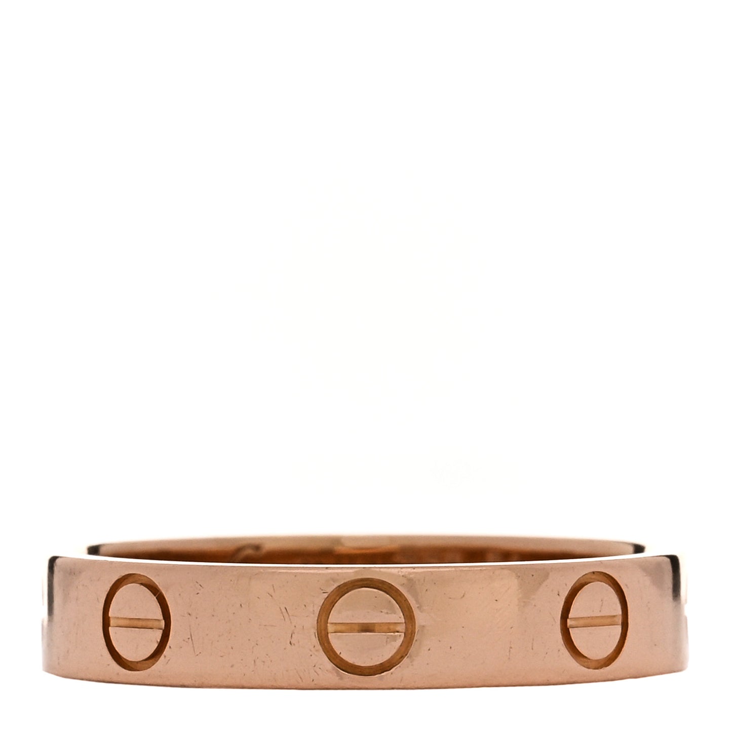 18K Pink Gold 3.5mm LOVE Wedding Band Ring 54 6.75