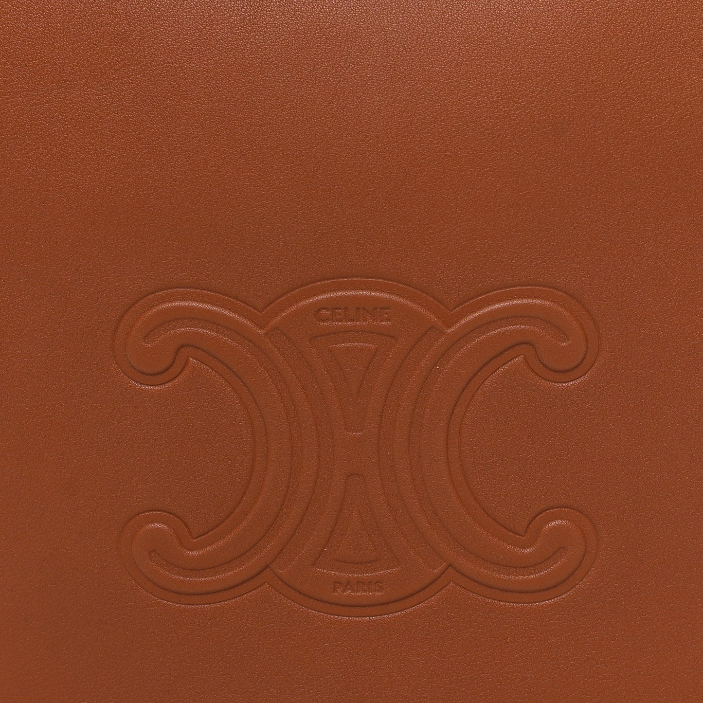 Supple Calfskin Medium Triomphe Heloise Shoulder Bag Tan