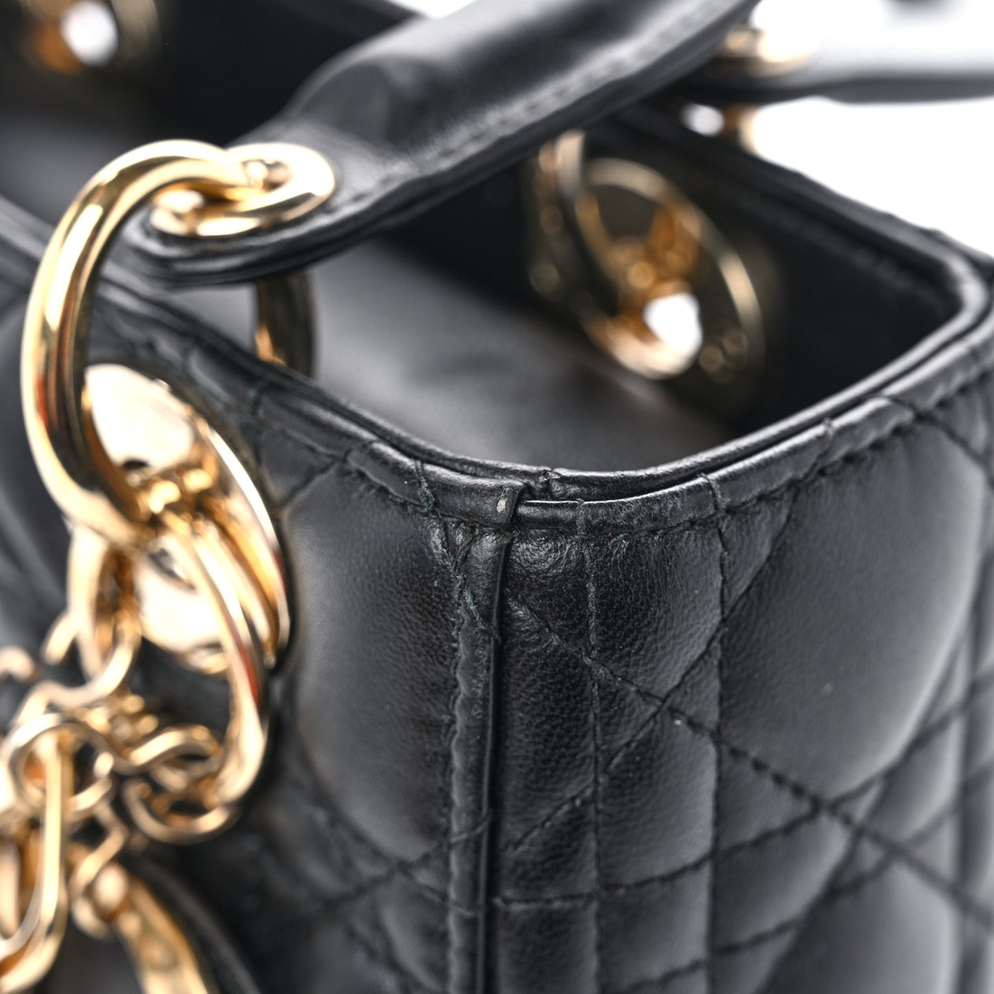 Lambskin Cannage Small My ABCDior Lady Dior Black
