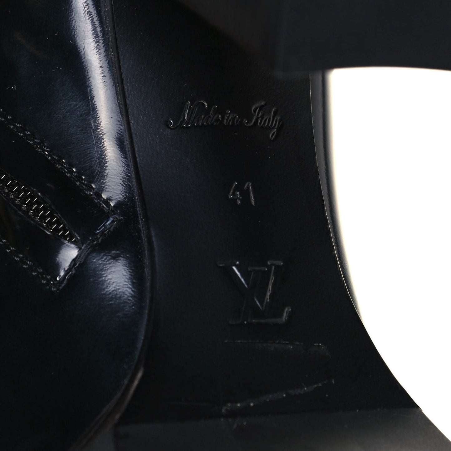 Patent Calfskin Monogram Star Trail Ankle Boots 41 Black