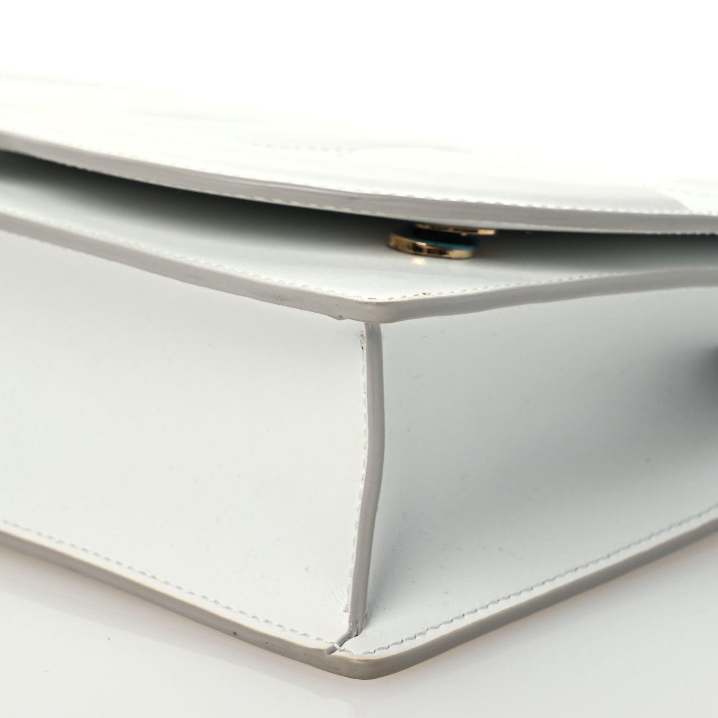 Calfskin DG Logo Flap Crossbody Bag White