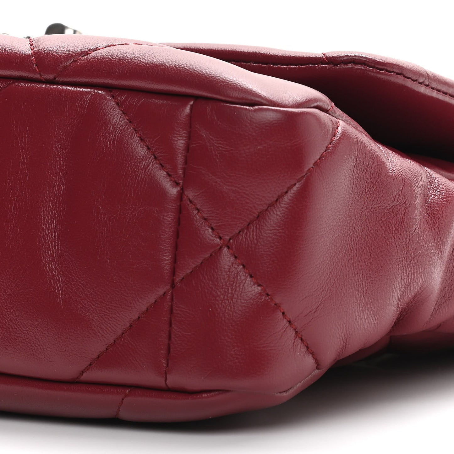 Goatskin Quilted Medium Chanel 19 Flap Dark Red