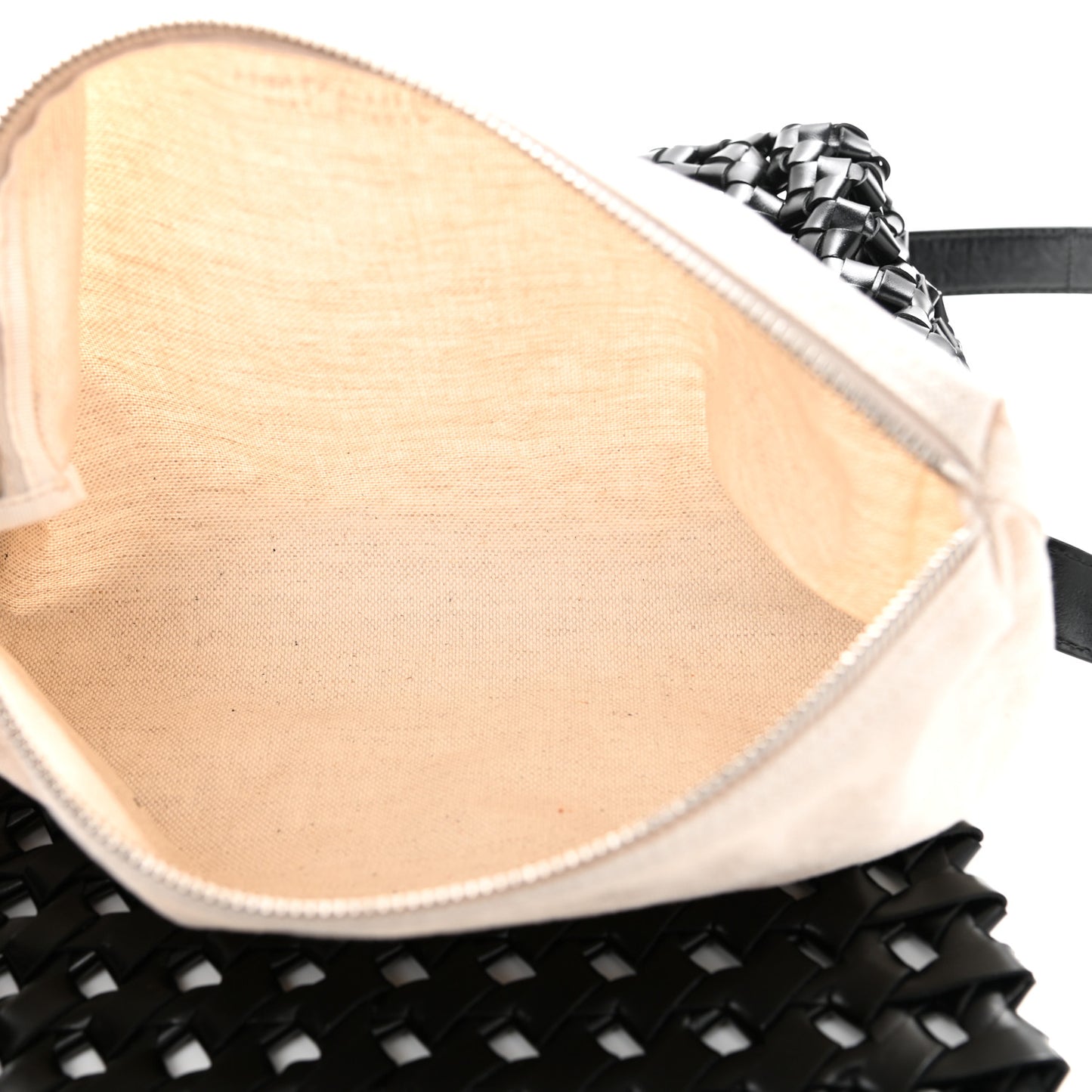 Nappa Intrecciato Crochet The Window Crossbody Bag Black