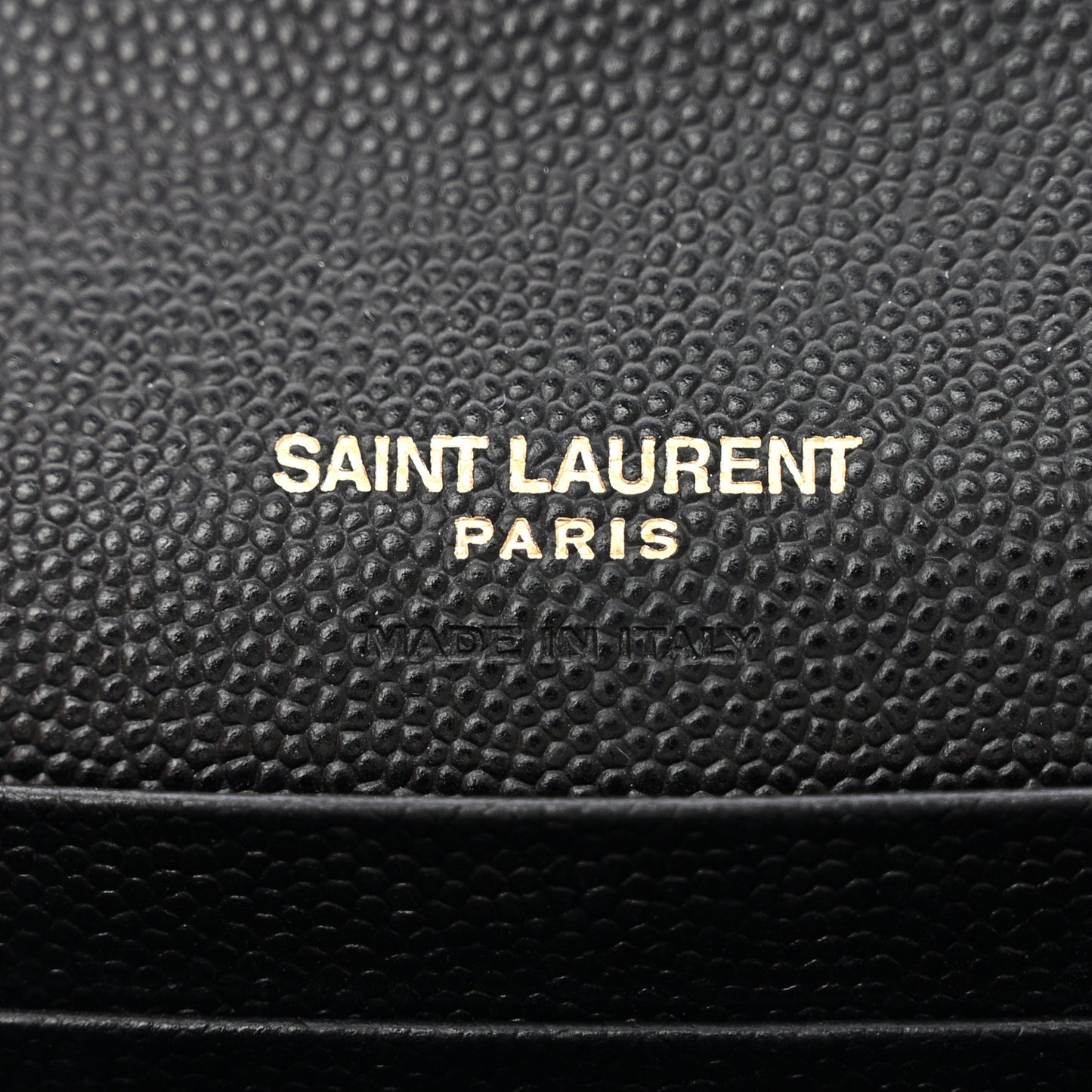 Grain De Poudre Textured Mixed Matelasse Triquilt Small Monogram Envelope Wallet Black