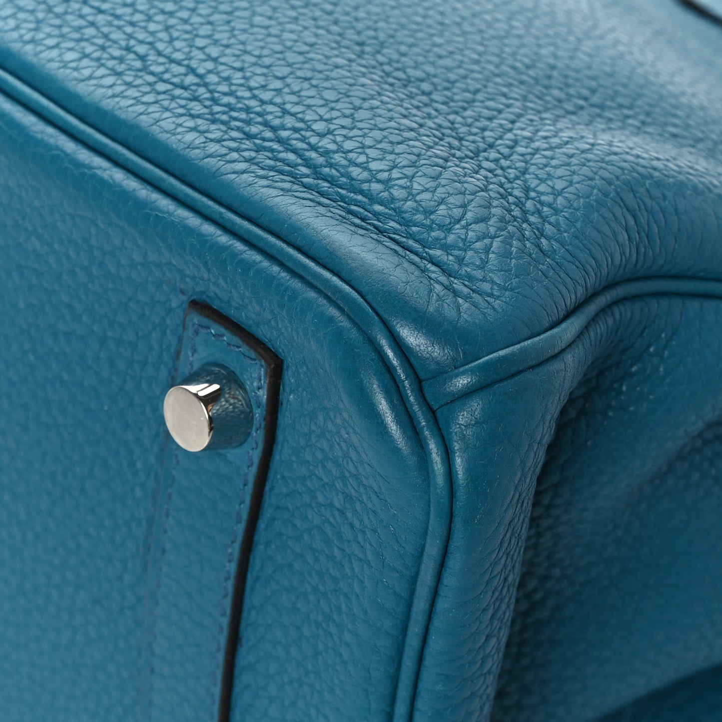 Taurillon Clemence Birkin 30 Bleu Izmir