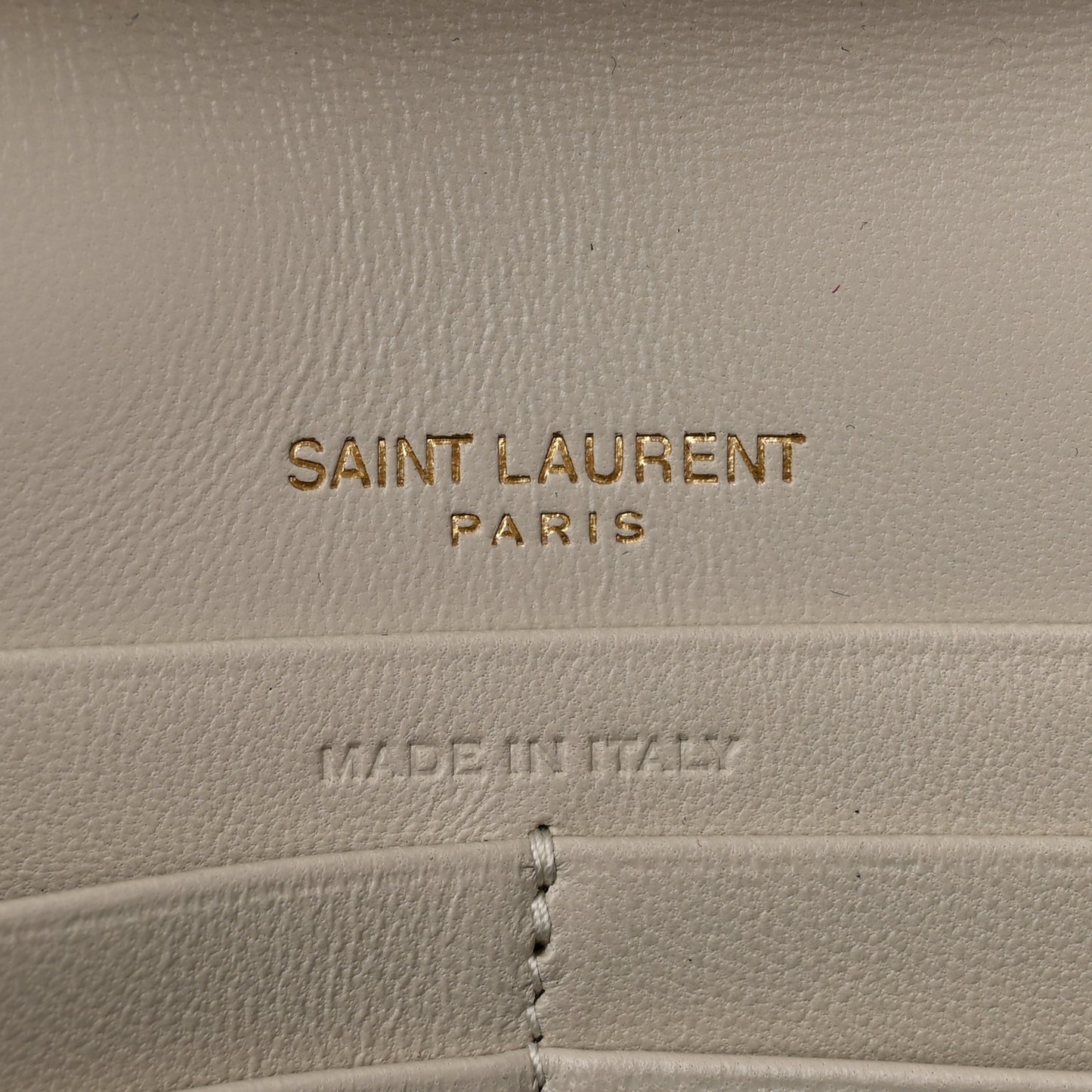 Lambskin Matelasse Chevron Monogram Chain Wallet Crema Soft