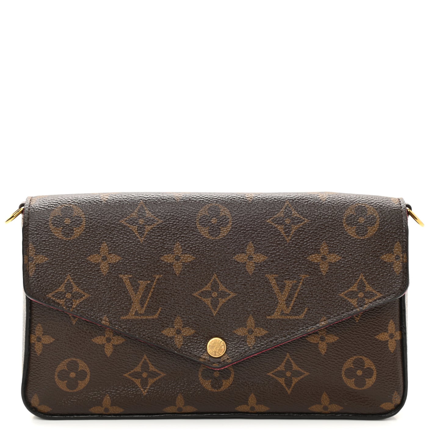 Monogram Pochette Felicie Chain Wallet Fuchsia