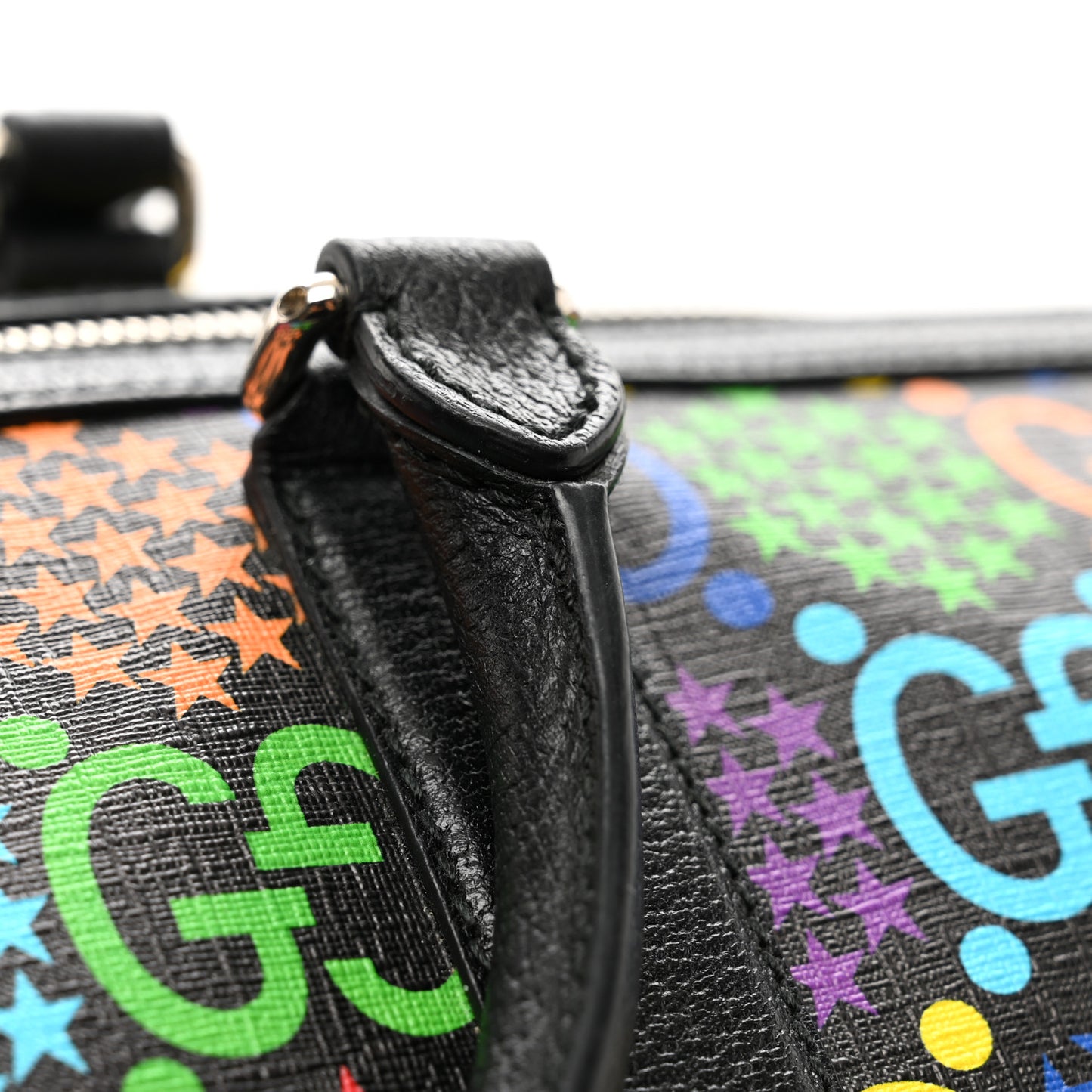GG Supreme Monogram Psychedelic Duffle Bag Black Multicolor