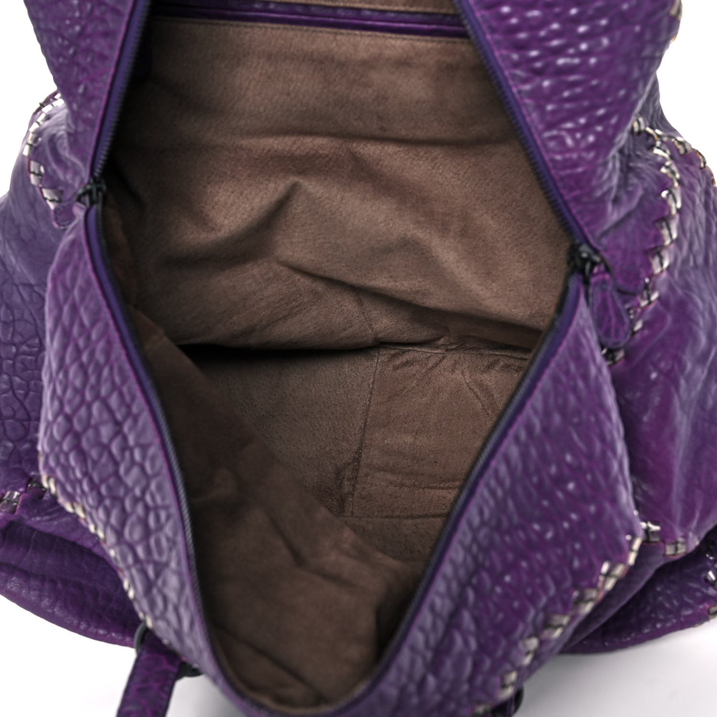 Lambskin PVC Intrecciato Tote Purple
