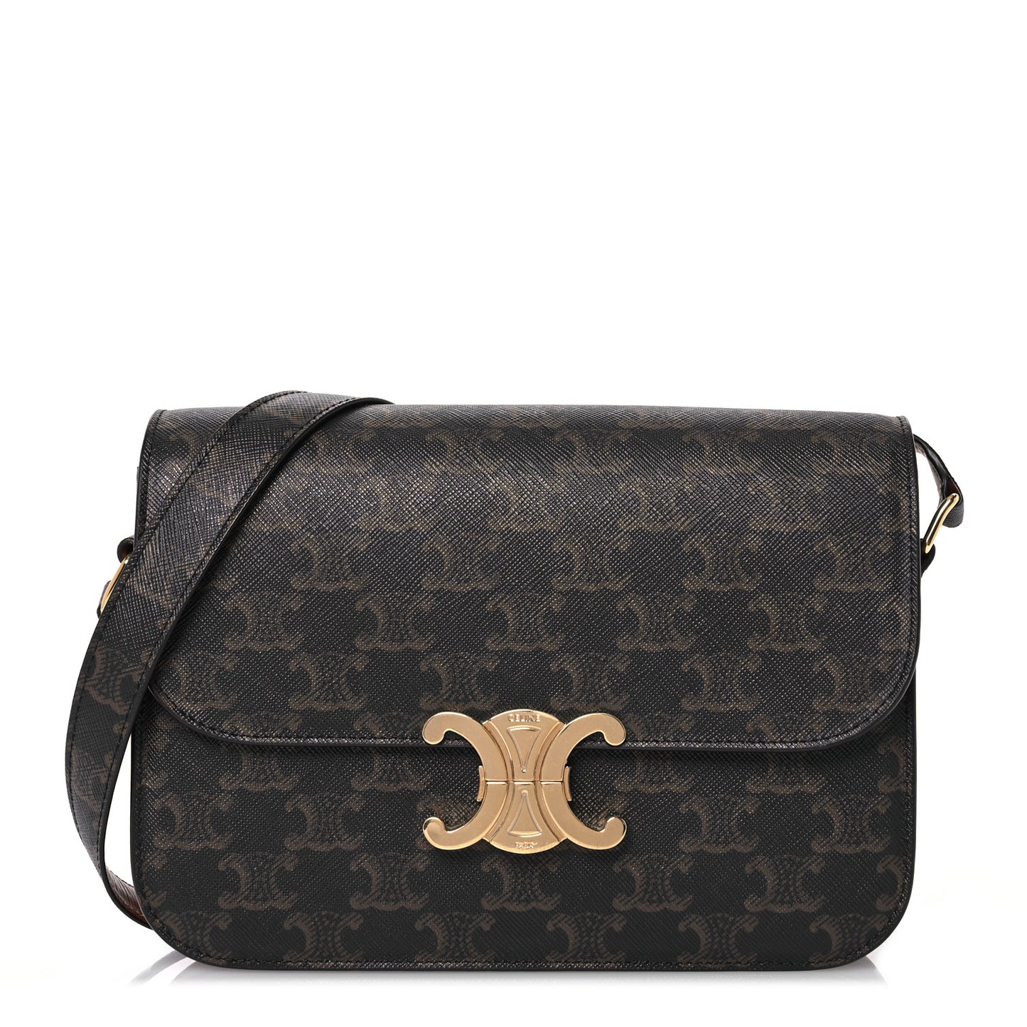Calfskin Triomphe Canvas Medium Triomphe Tan