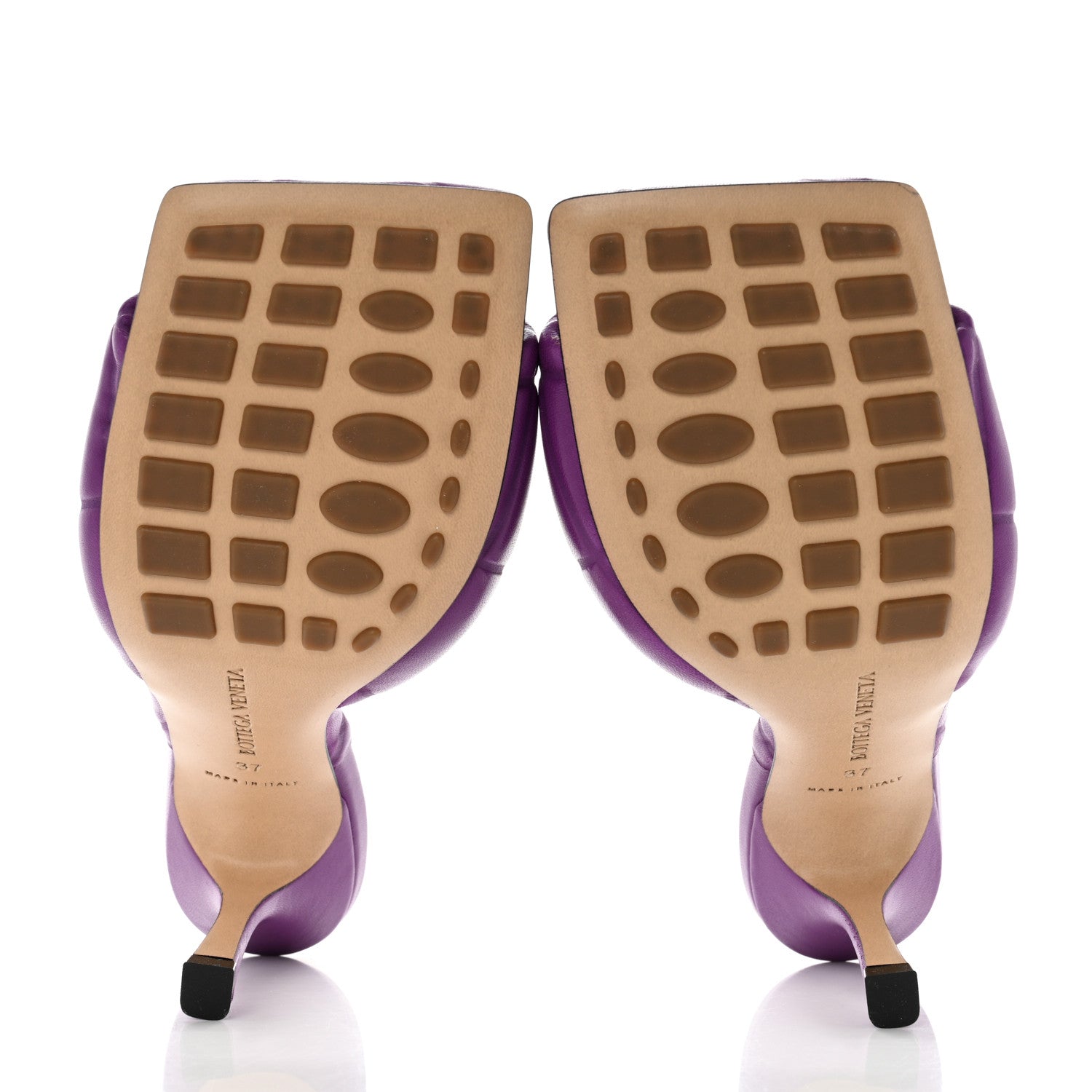 Bottega Veneta Nappa Quilted Rubber Lido Mule Sandals 37 Gumdrop 5 of 8