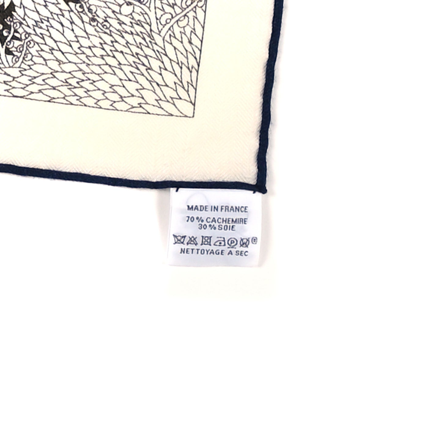 Cashmere Silk Retour a la Nature Shawl 140 White Black Multicolor