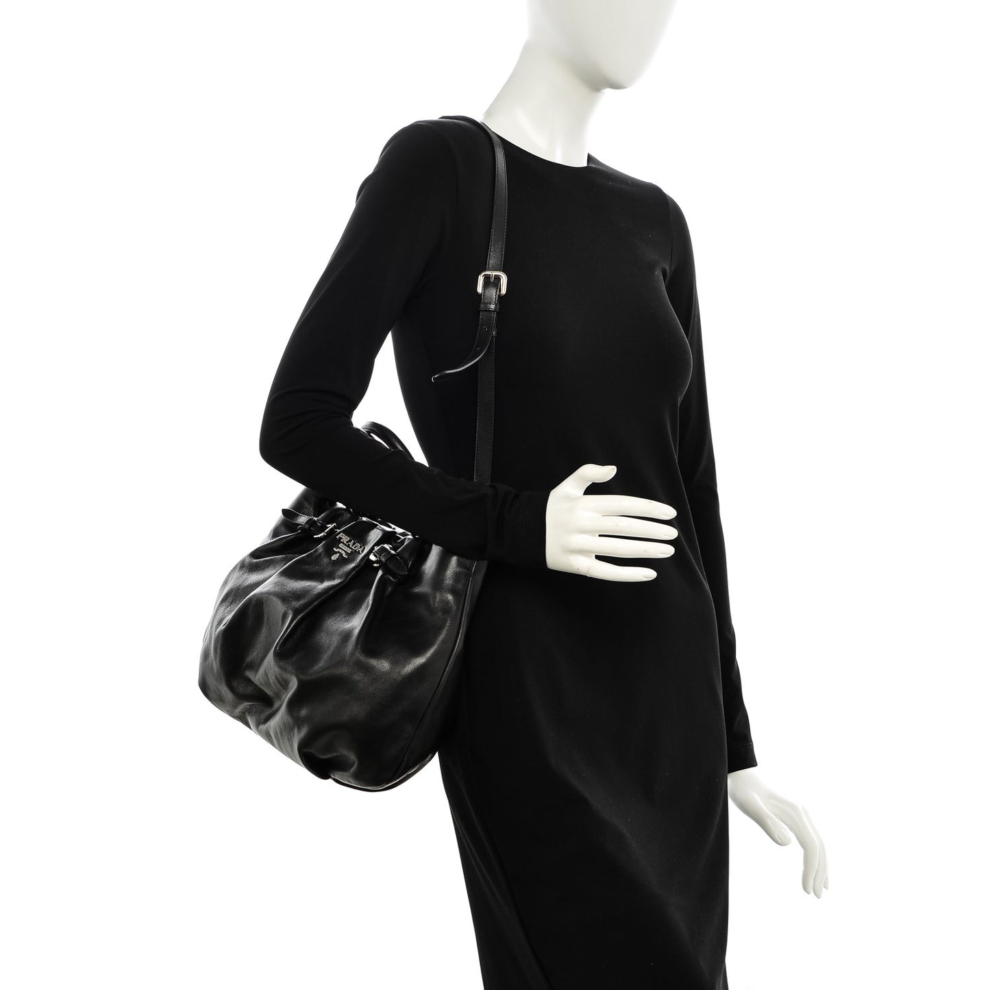 Deerskin Shoulder Bag Black