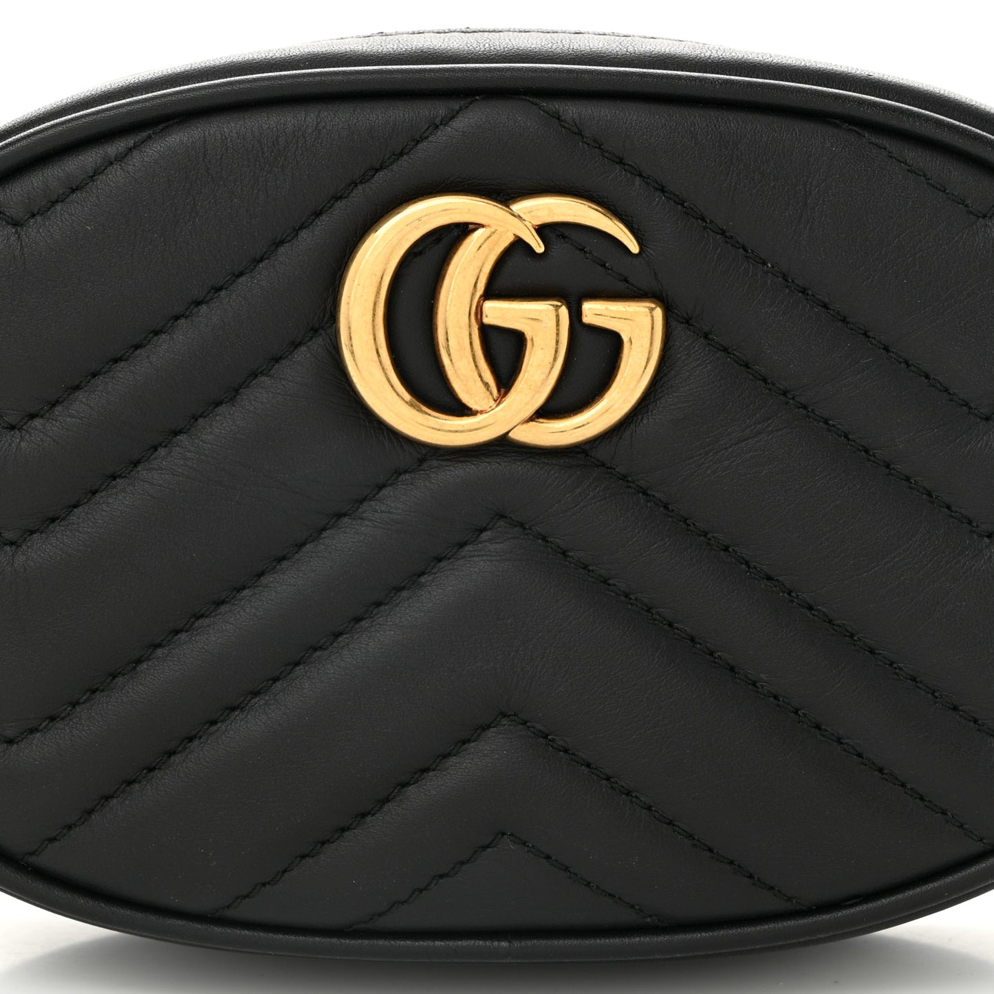 Calfskin Matelasse GG Marmont Belt Bag 75 30 Black