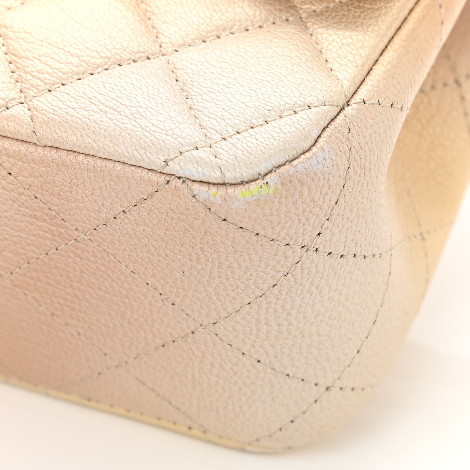 Chanel Metallic Goatskin Quilted Ombre Medium Double Flap Gold 11 of 12