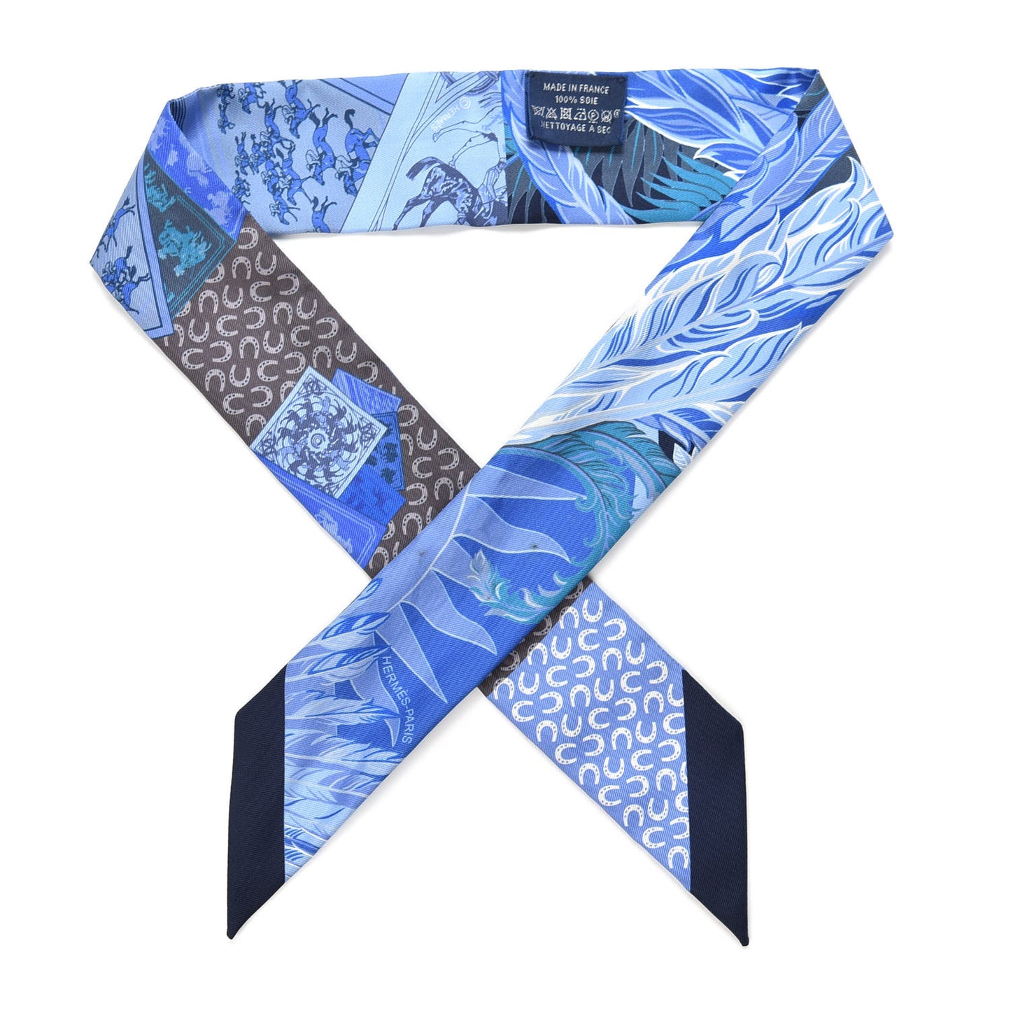 Silk Cheval Phoenix Twilly Marine Ciel Cobalt