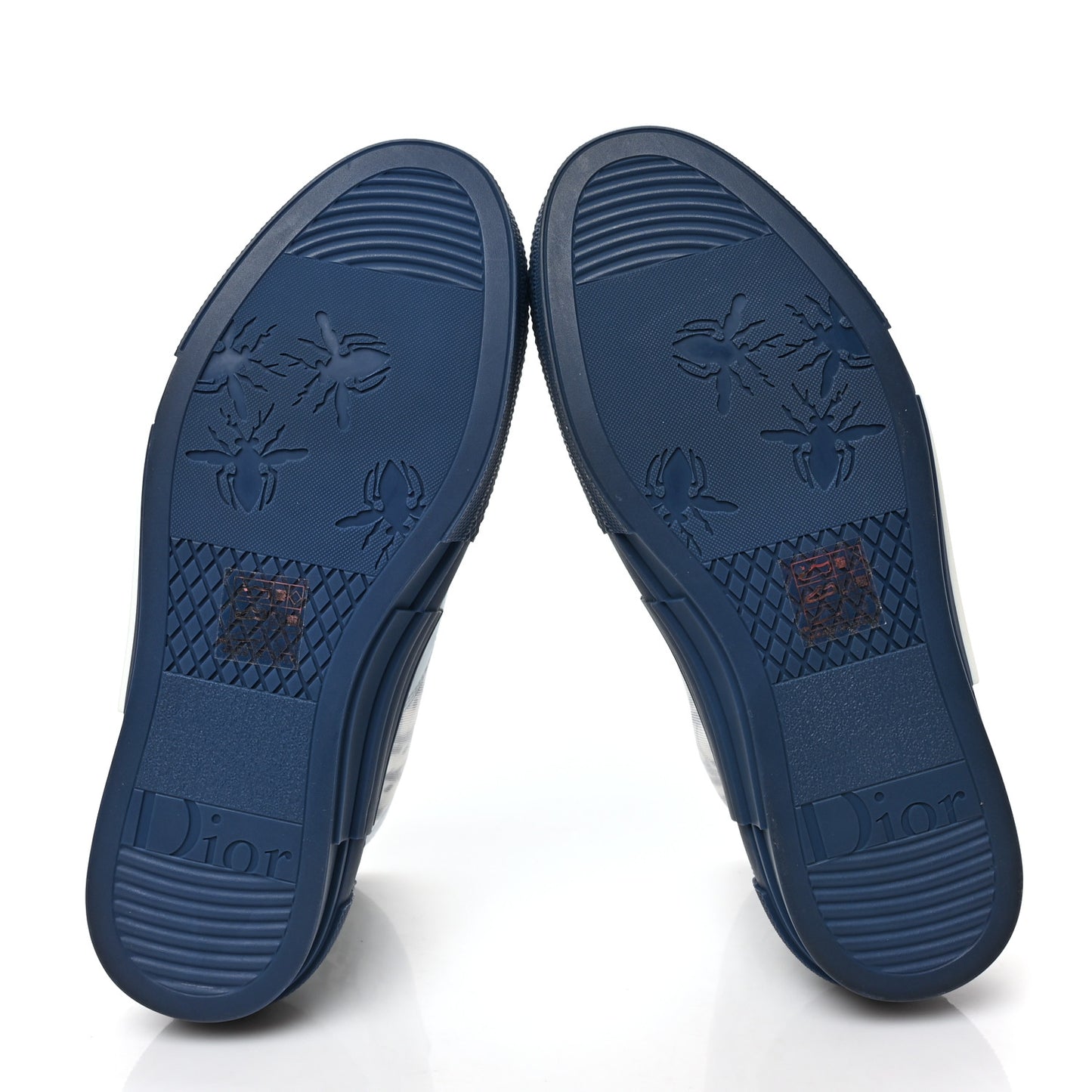 Technical Canvas Oblique Mens B23 High Top Sneakers 39 White Blue