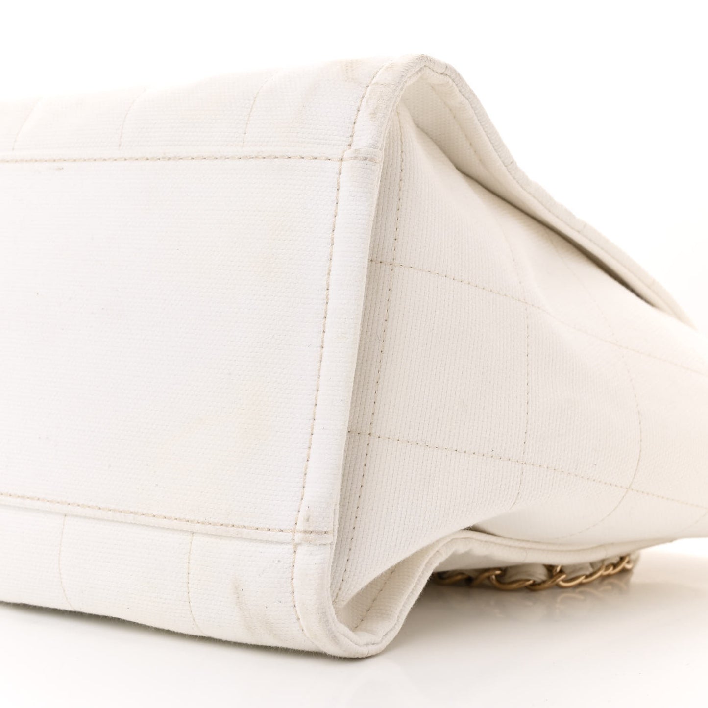 Cotton Medium Deauville Tote White