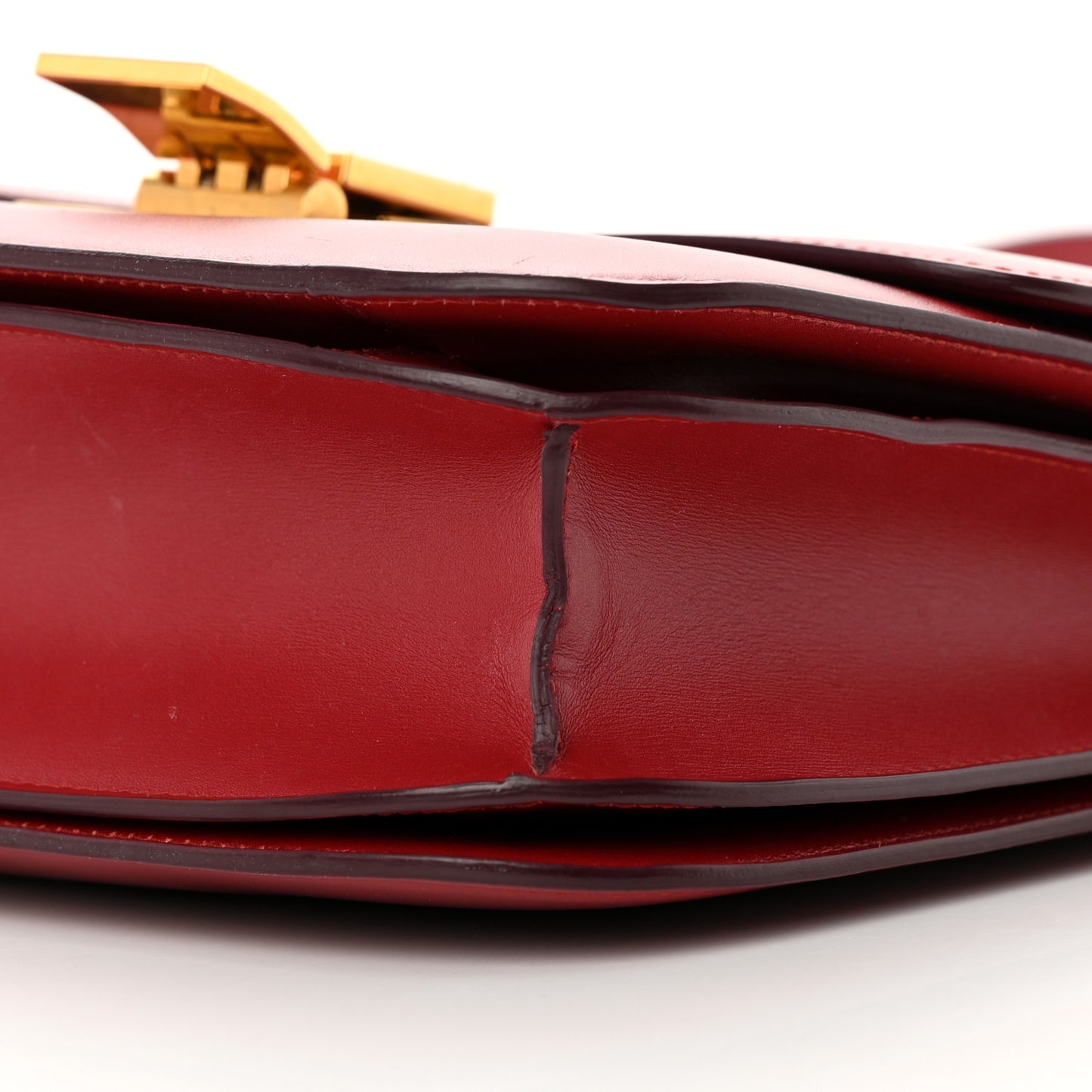 Box Calfskin Medium Classic Box Flap Bag Dark Brick