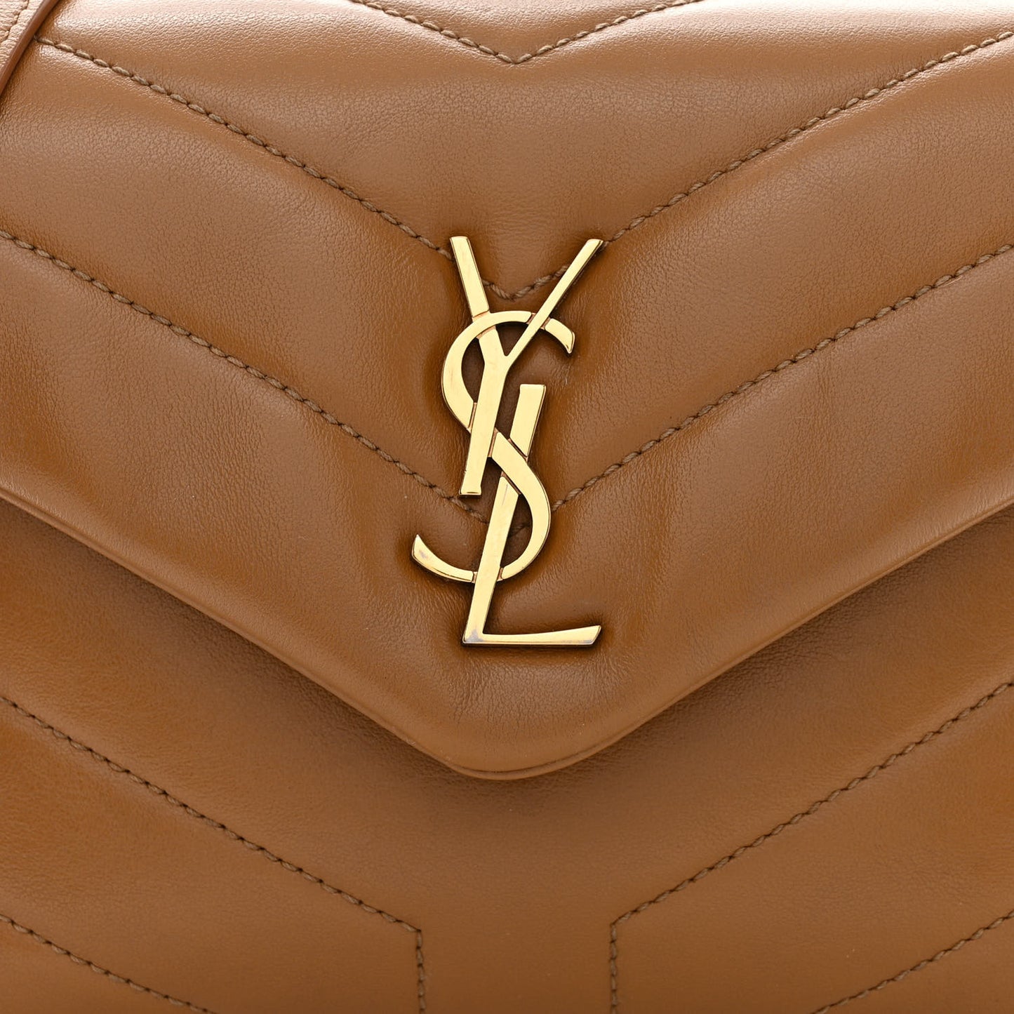Calfskin Y Quilted Monogram Toy Loulou Crossbody Bag Dark Natural
