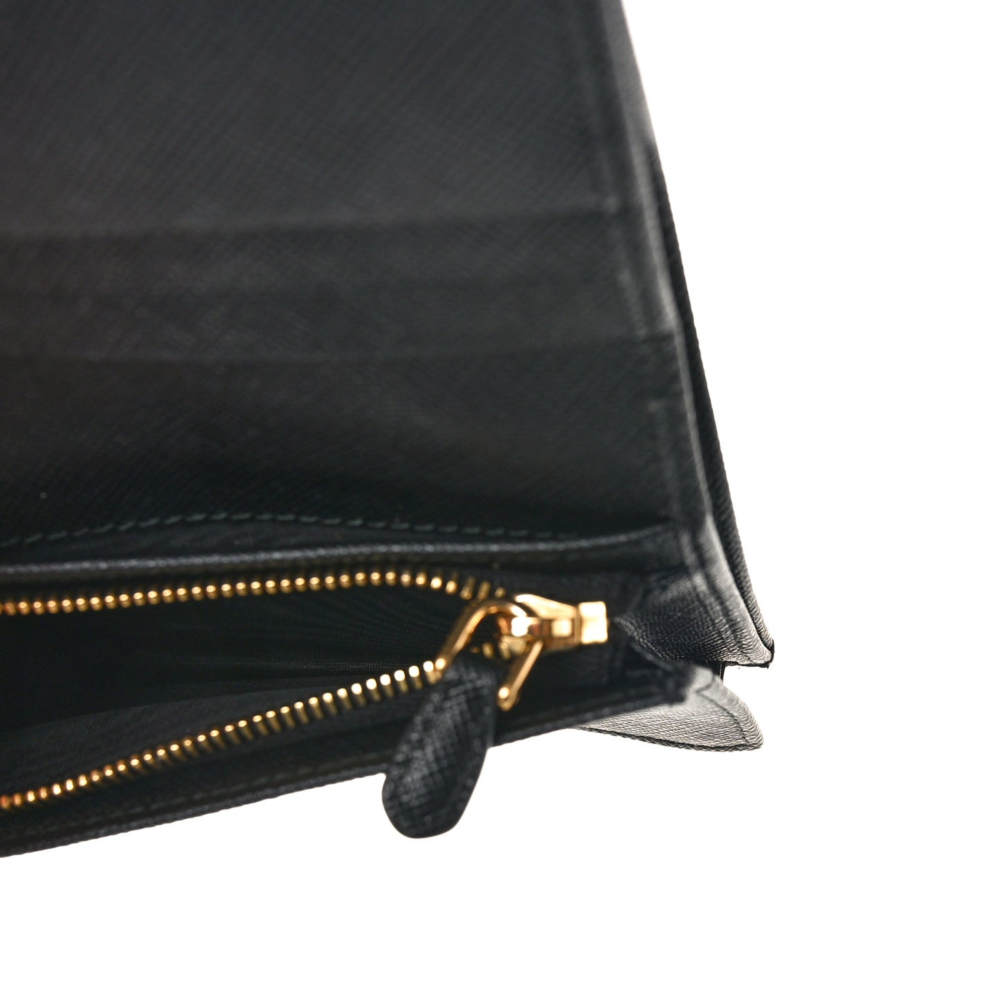 Saffiano Triangle Bi-Fold Wallet Black