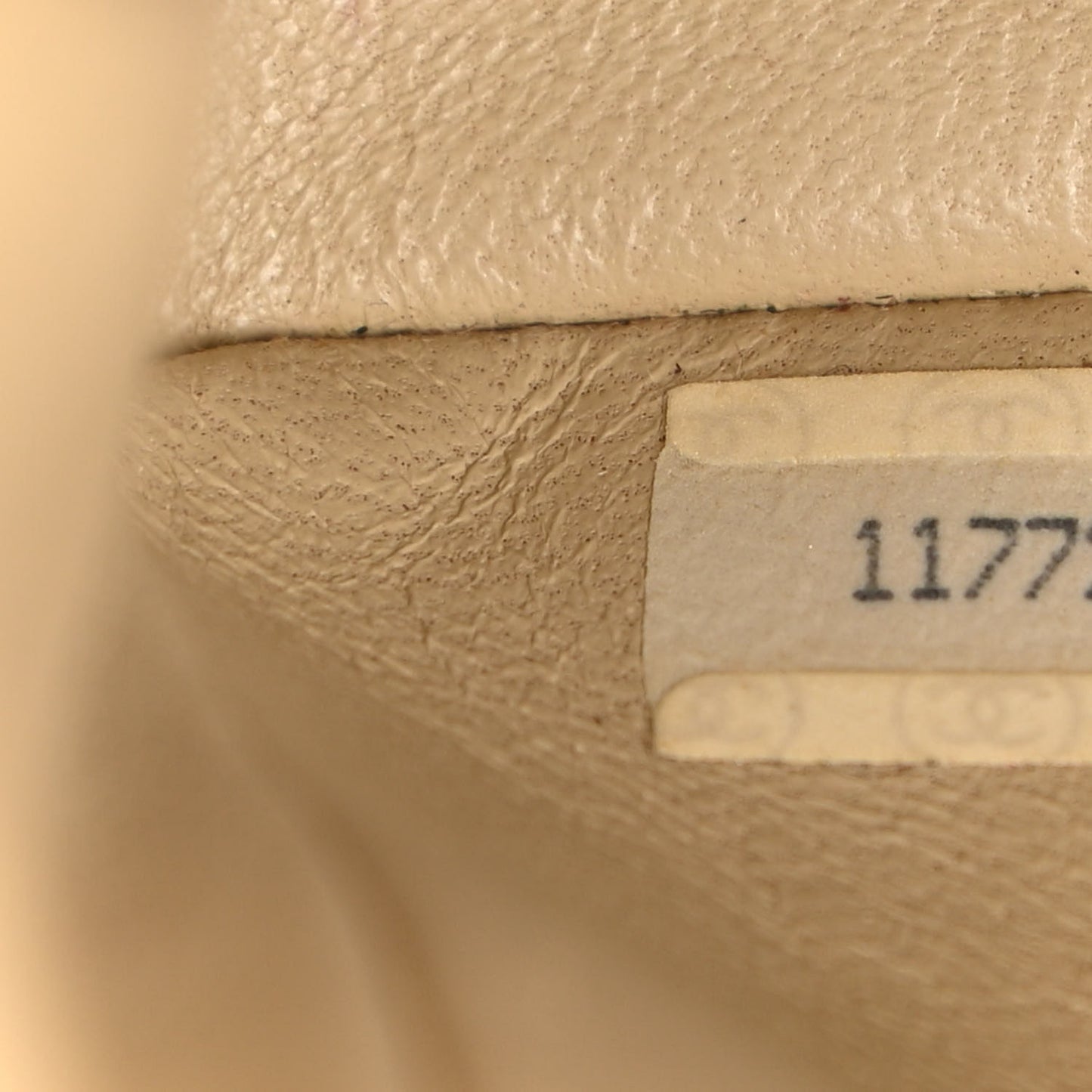 Lambskin Quilted Medium Double Flap Beige
