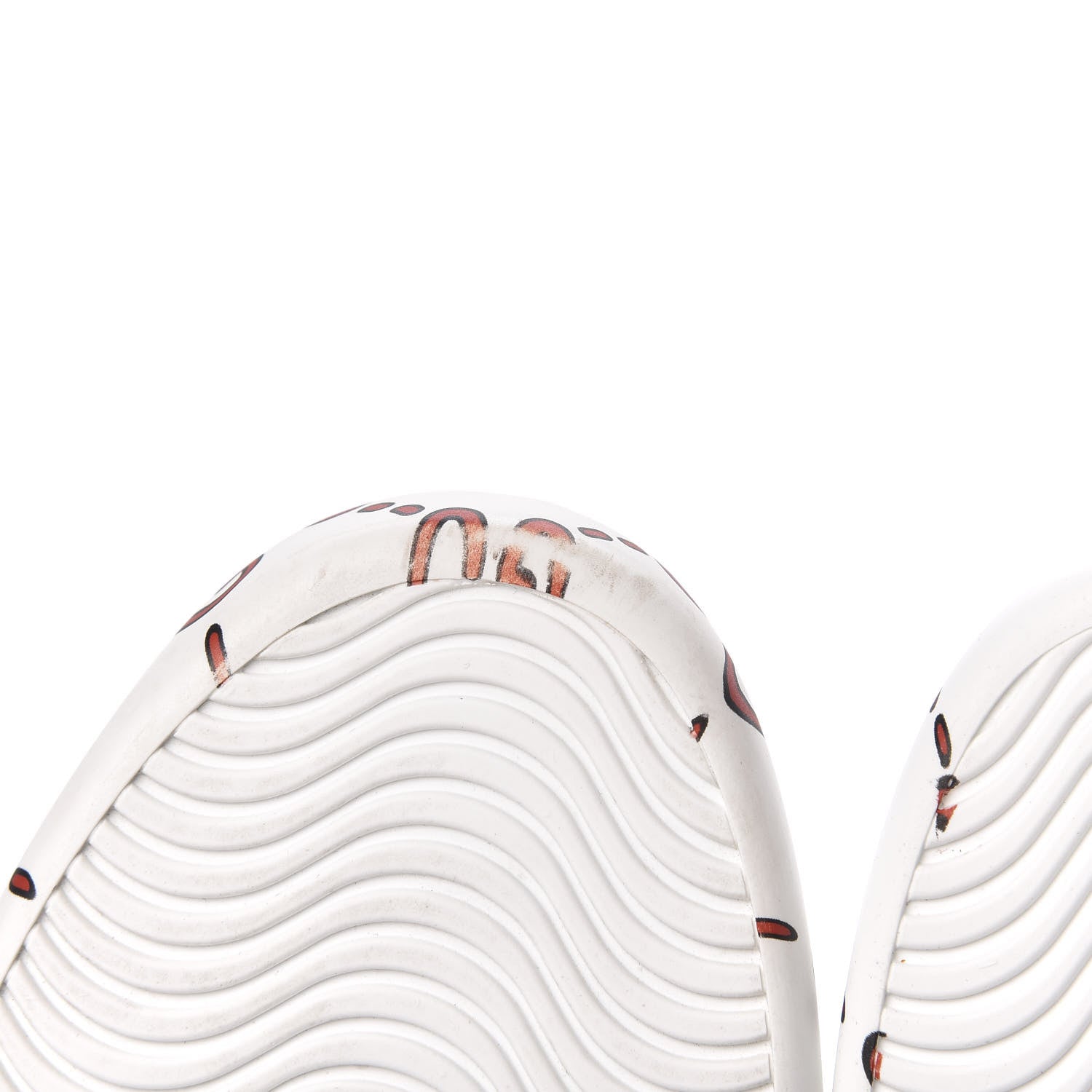 Gucci Calfskin GucciGhost Print Mens Ace Sneakers 7 White Hibiscus Red 8 of 11