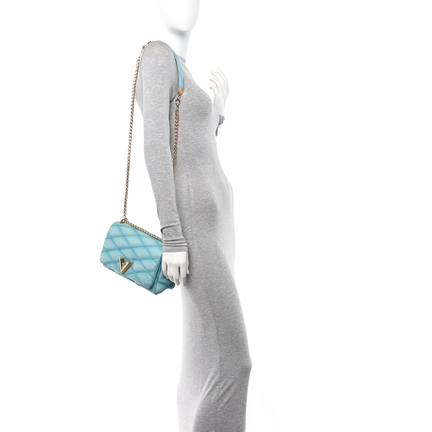 Lambskin Malletage Top Handle GO-14 MM Lagoon