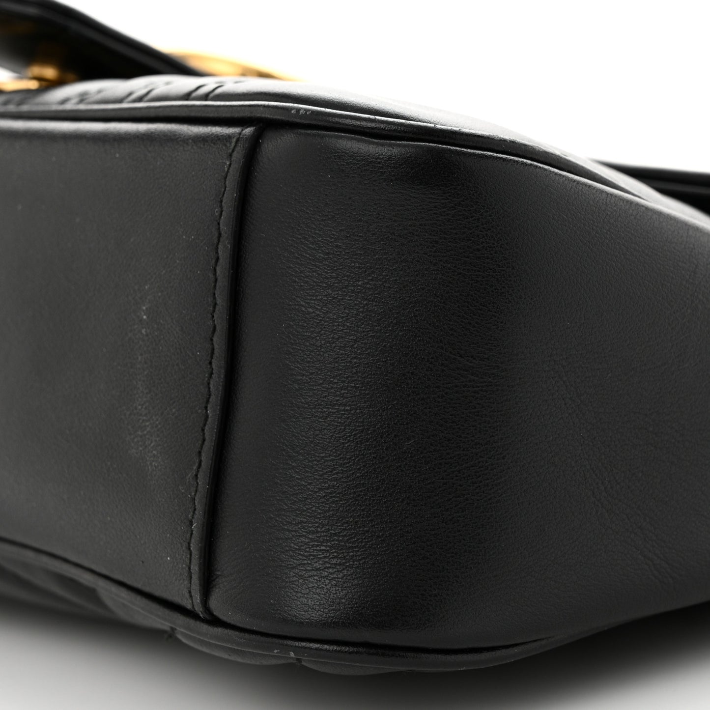 Calfskin Matelasse Small GG Marmont Shoulder Bag Black
