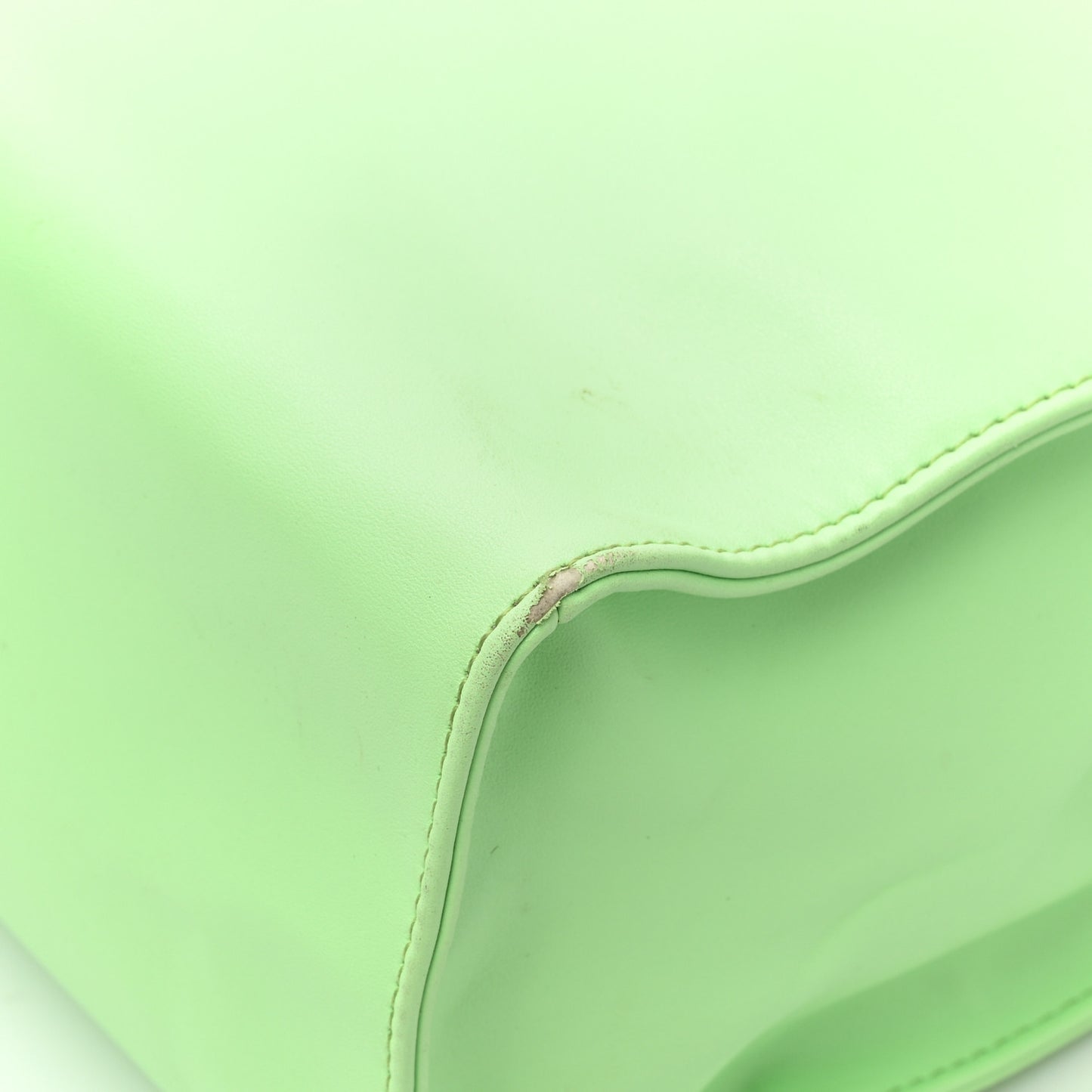 Vegan Leather Medium Shopping Bag Double Mint