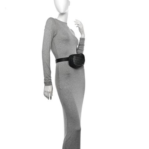 Nappa Intrecciato Belt Bag Black