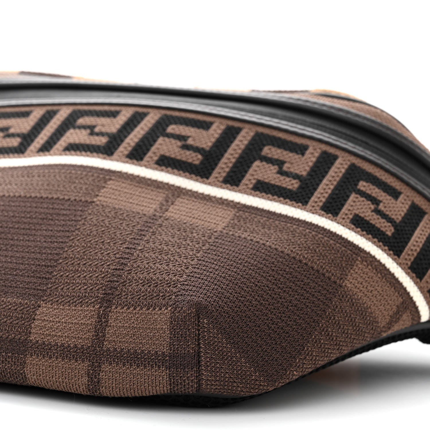 Fendi Vitello Century Maglia Pattern Mix Belt Bag Havana 10 of 10