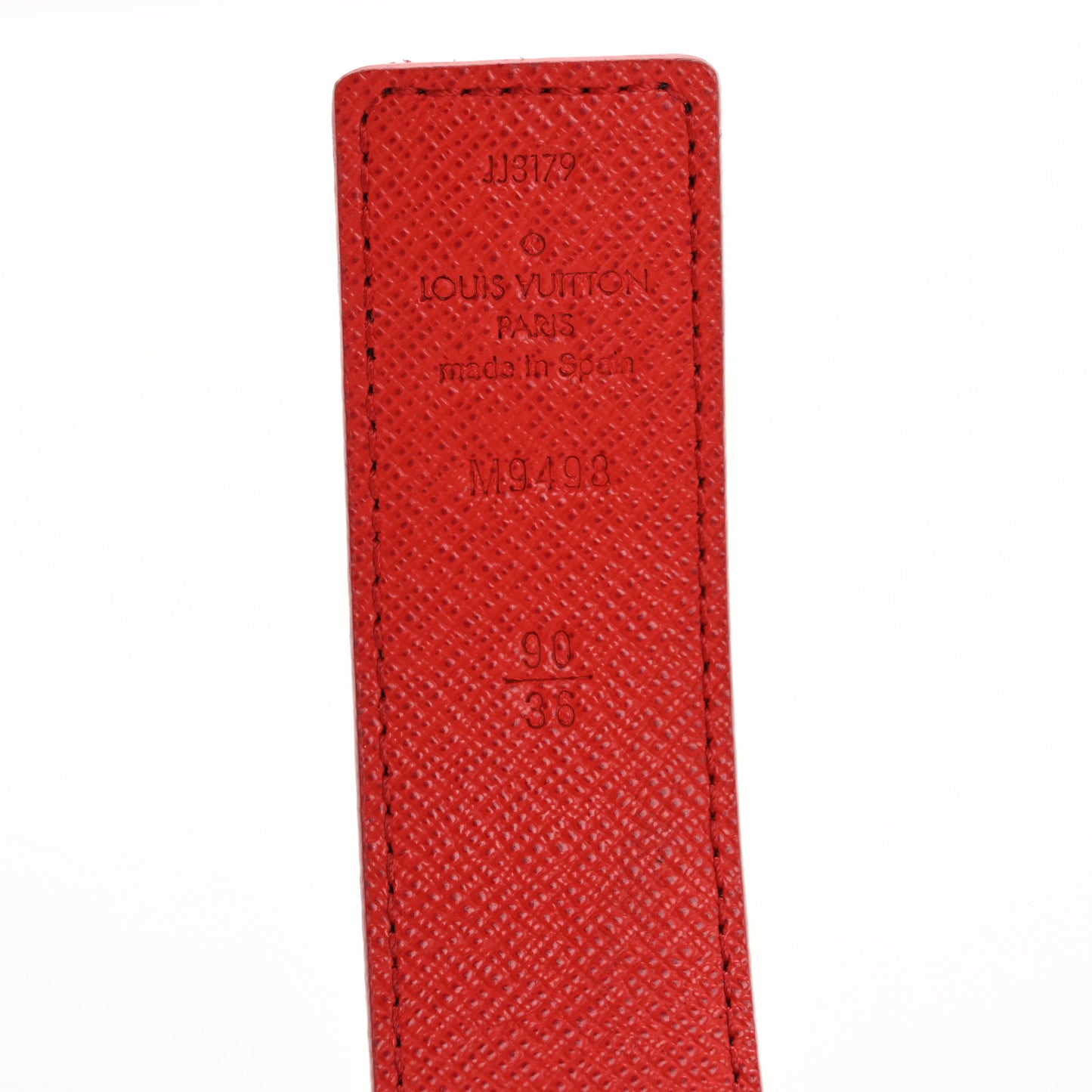 Monogram 30mm LV Initiales Reversible Belt 90 36 Coquelicot