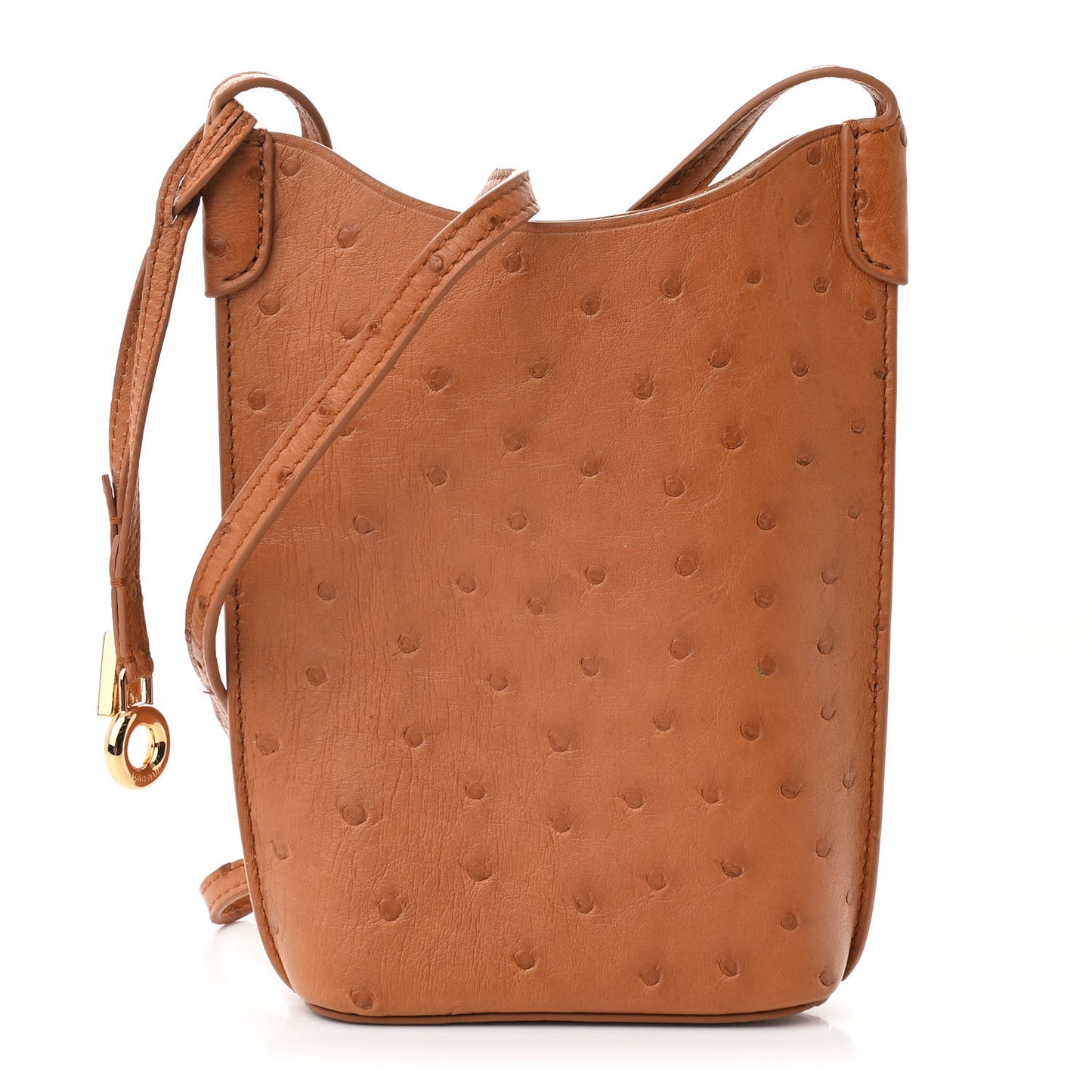 Ostrich Bale Phone Case Cognac