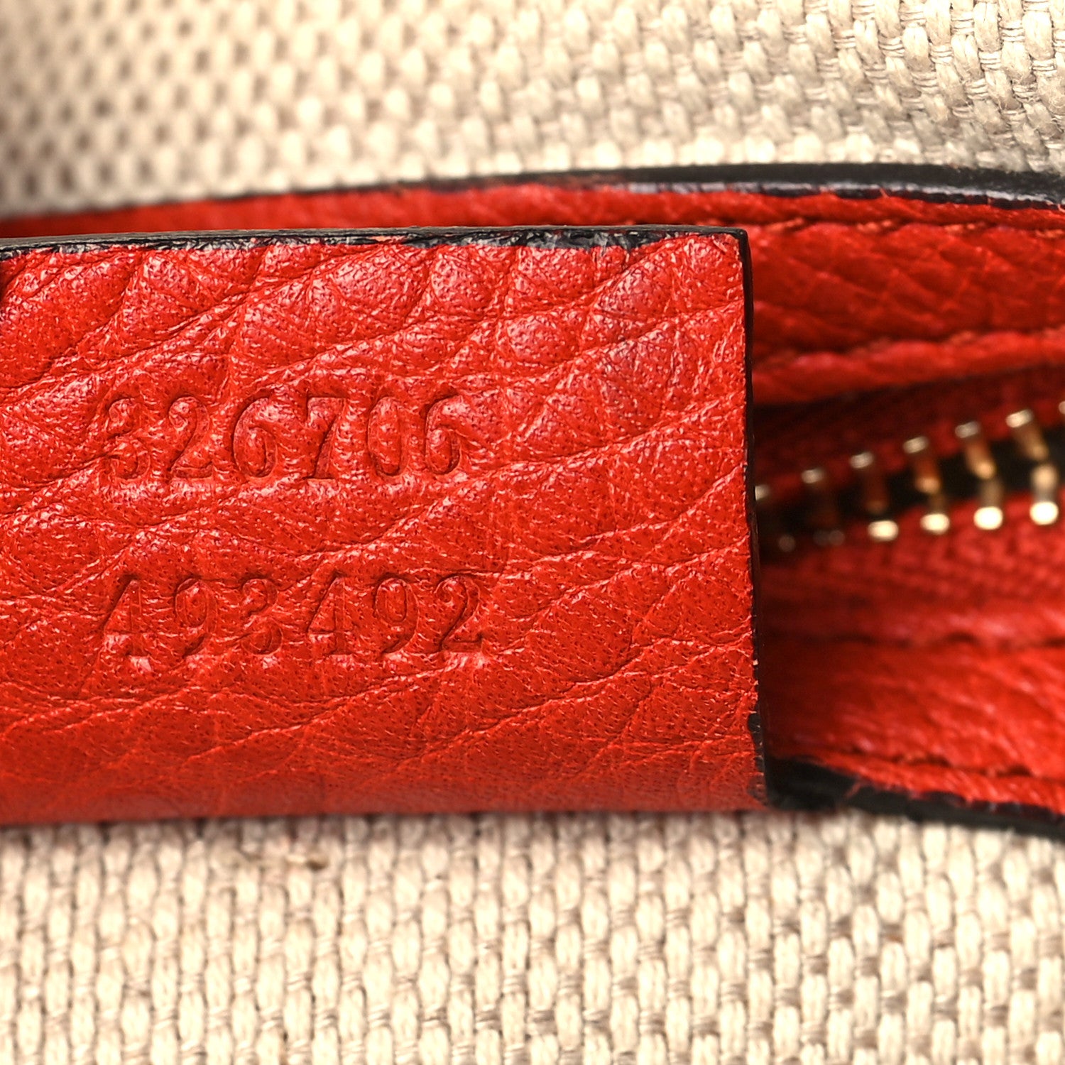 Gucci Pebbled Calfskin Medium Soho Chain Hobo Red 7 of 10