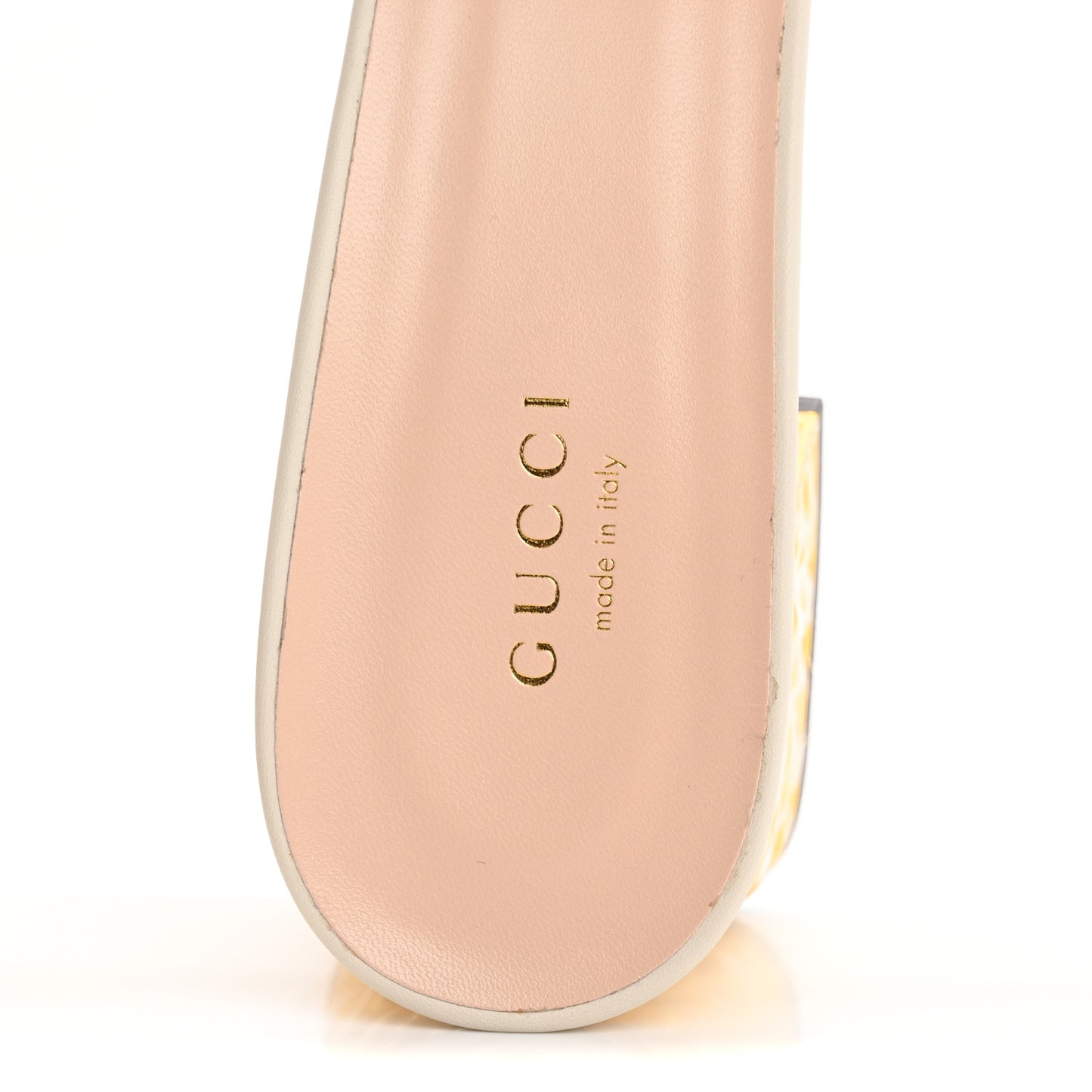 Cosmos Softy Calfskin Interlocking G Cut Out 55mm Slide Sandals 40.5 Mystic White