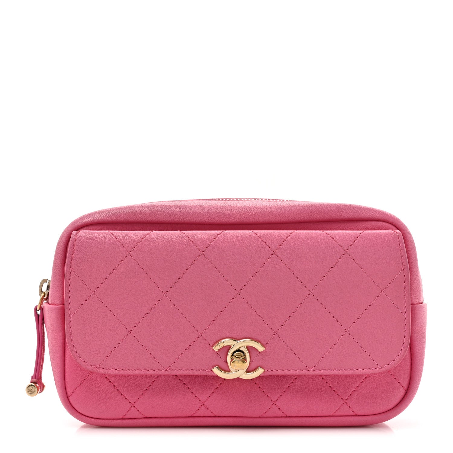 Chanel Goatksin Quilted Casual Trip Waist Bag Pink 1 of 17
