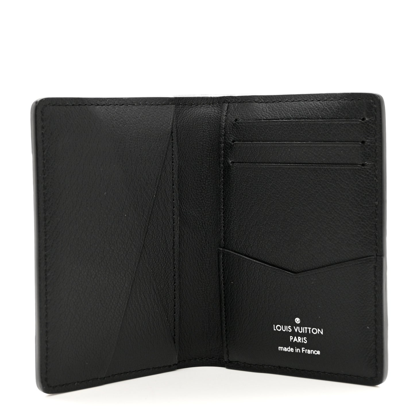 Ostrich Crocodile Pocket Organizer Black