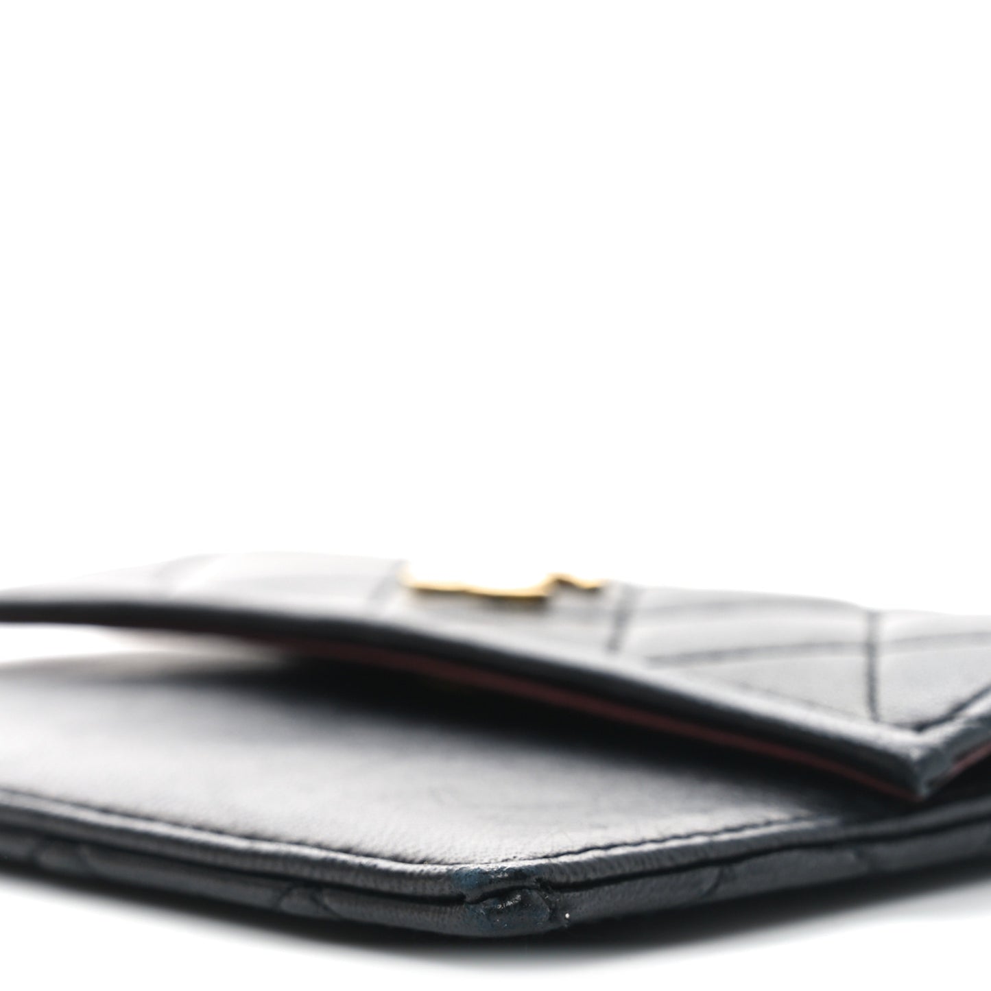 Lambskin Quilted Coin Purse Black