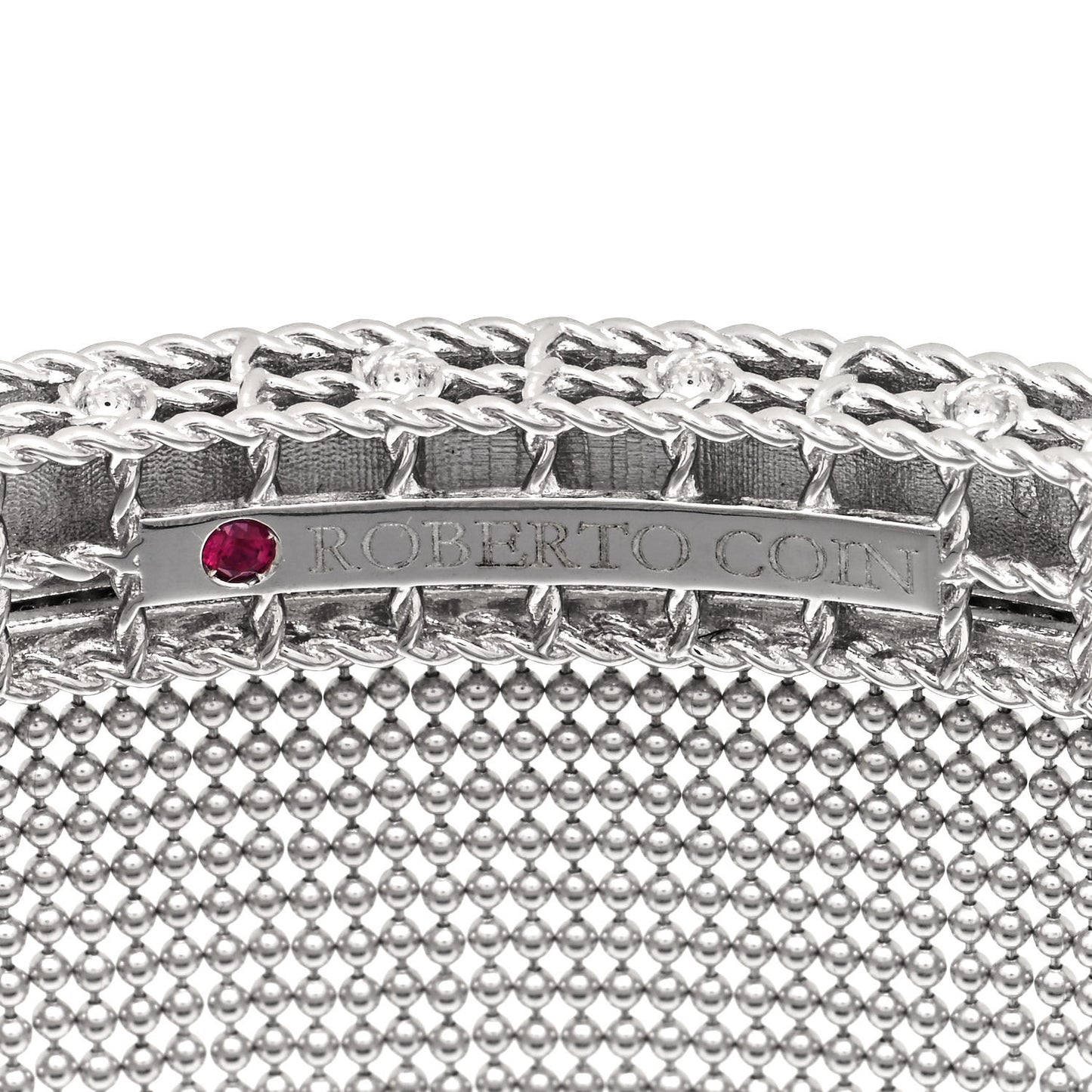 18K White Gold Diamond Princess Tassel Bangle Bracelet