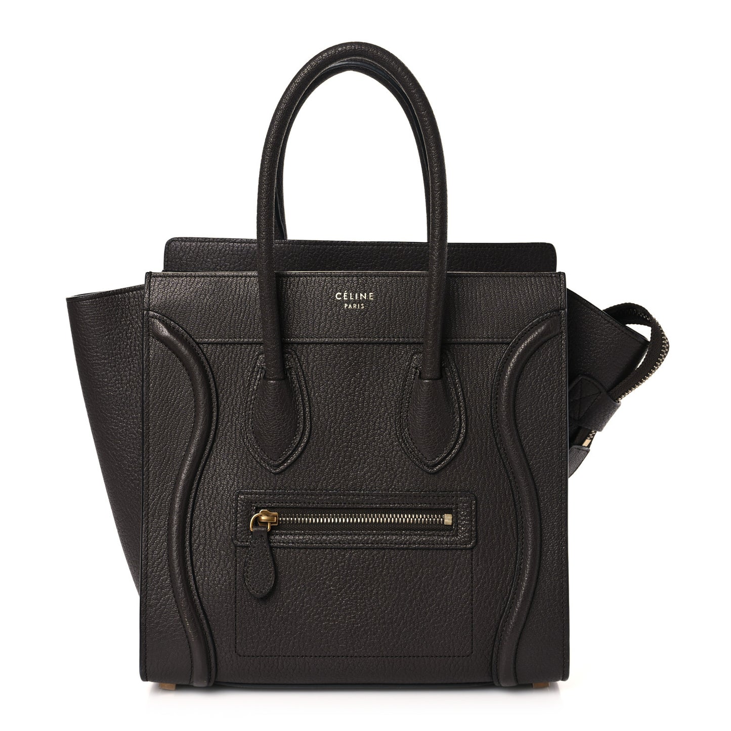 Goatskin Micro Luggage Dark Taupe