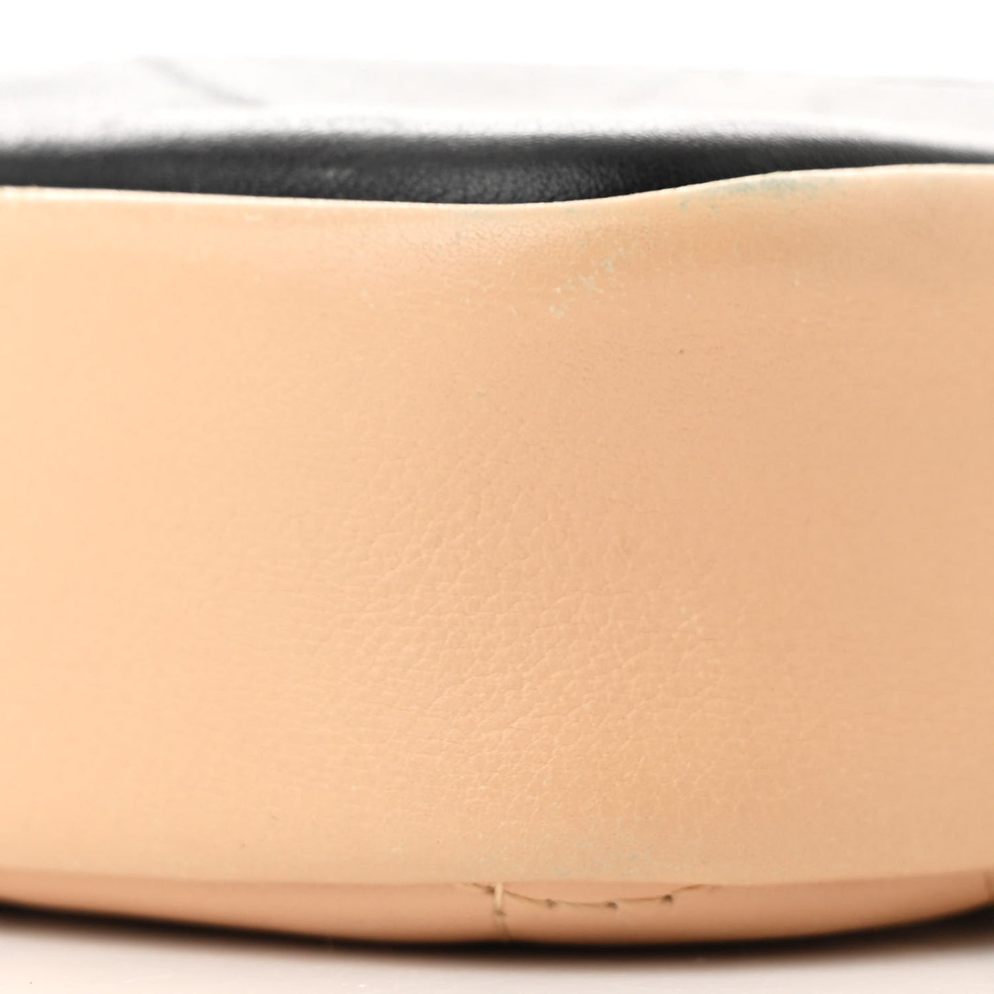 Calfskin Quilted Cambon Pochette Beige Black