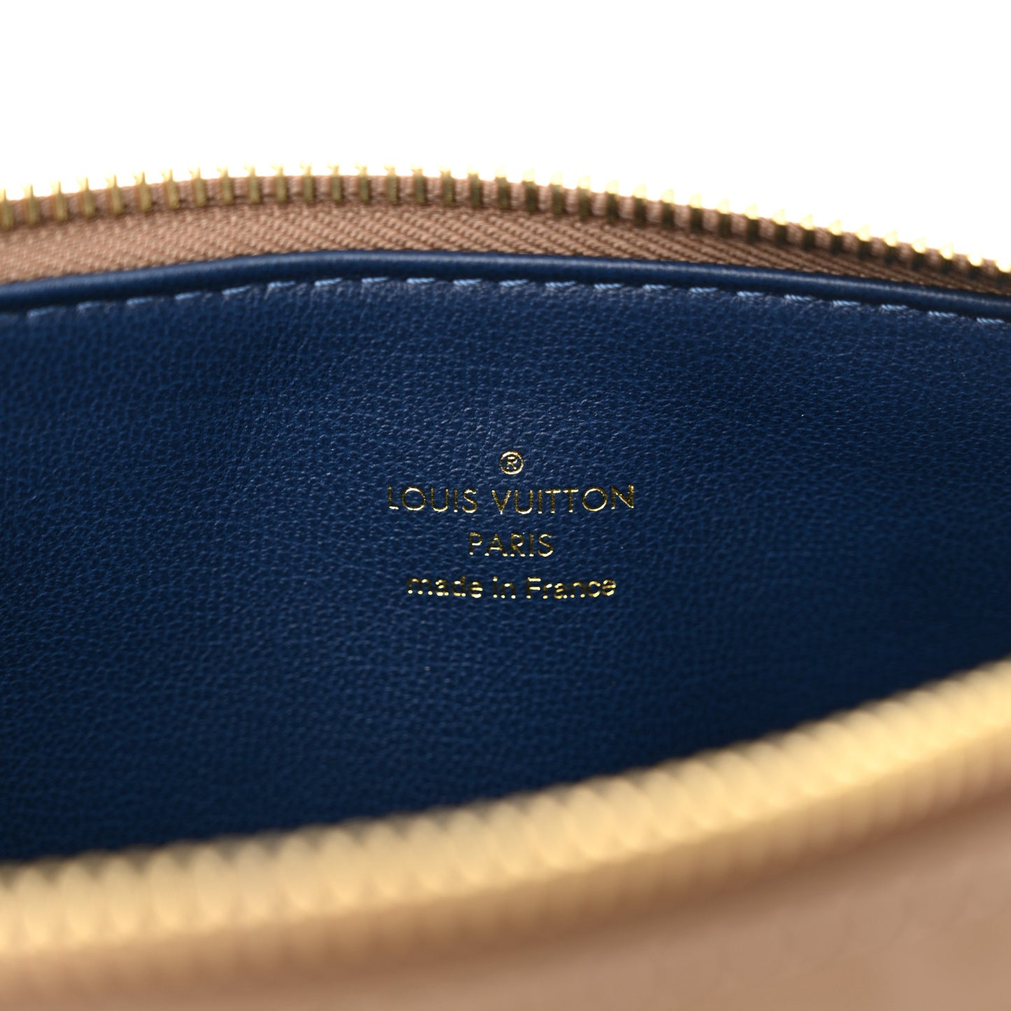 Lambskin Embossed Monogram Coussin PM Taupe