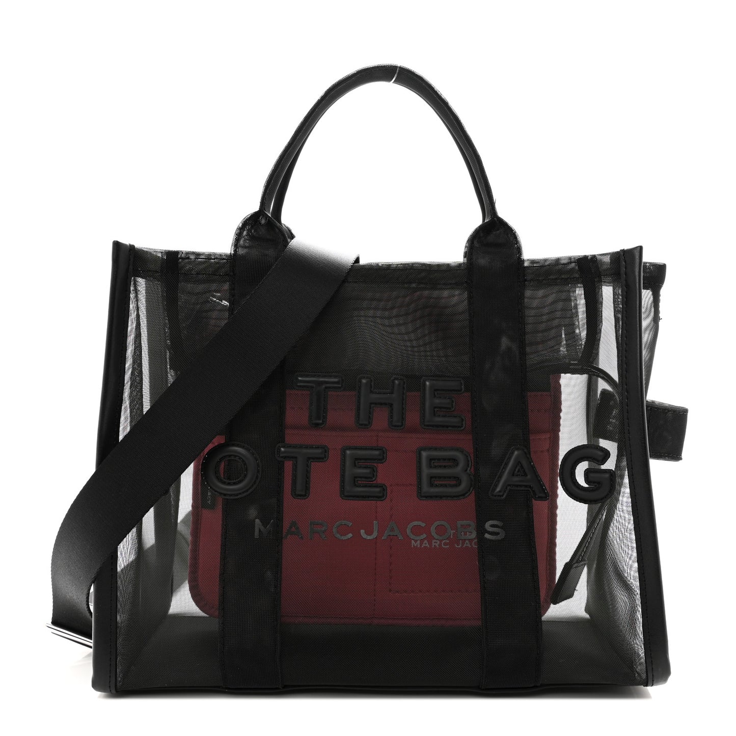 Nylon The Mesh Medium Tote Bag Black Pink