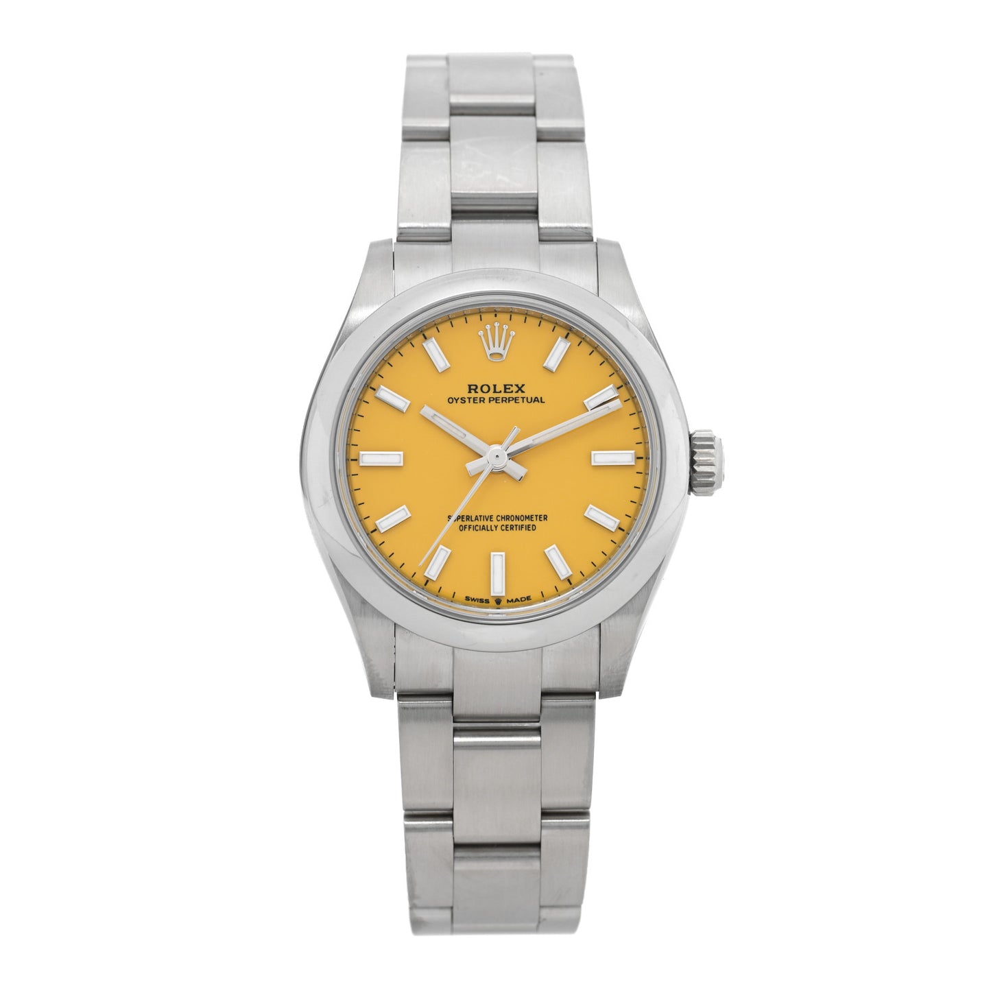 Stainless Steel 31mm Oyster Perpetual Watch Yellow 277200