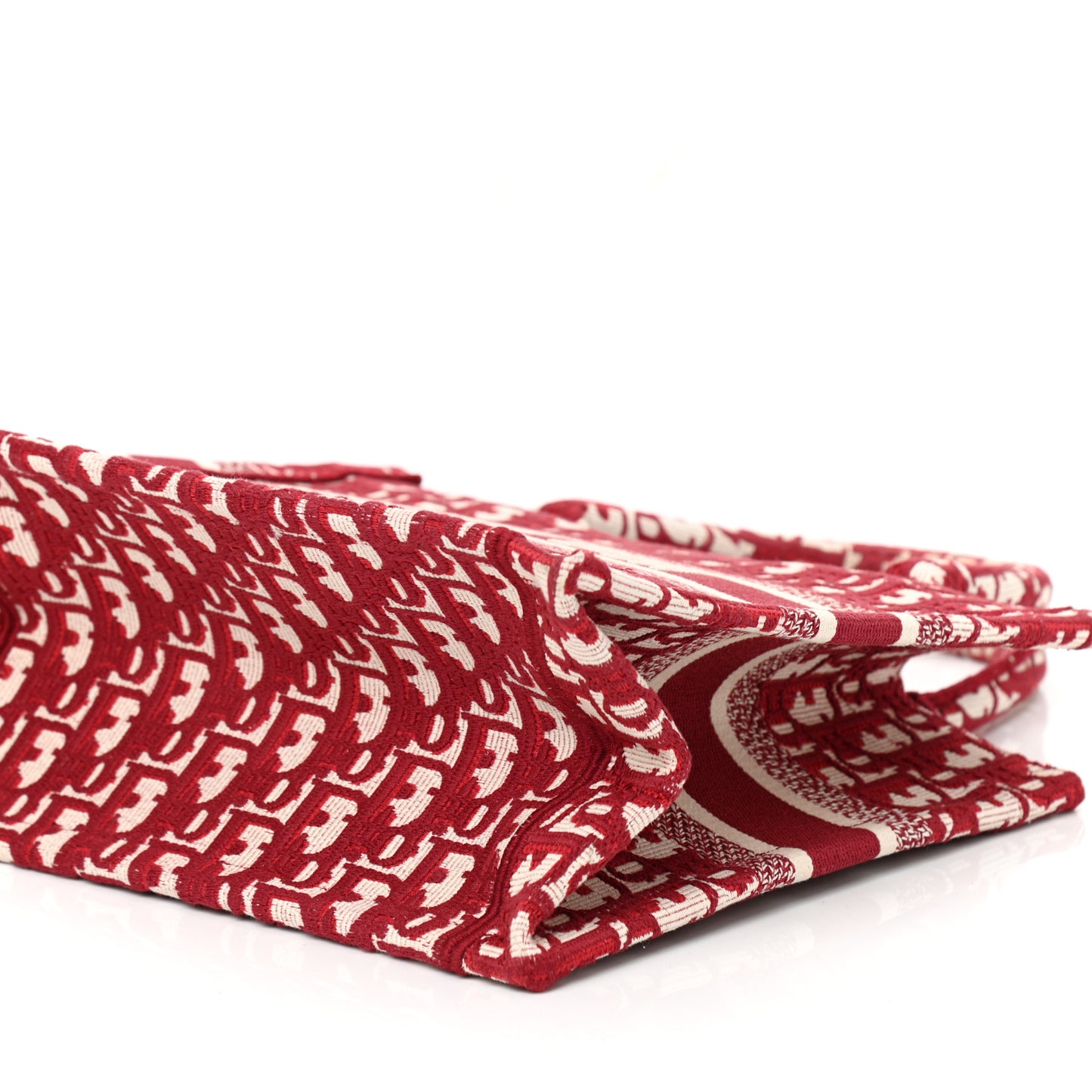 Oblique Small Book Tote Burgundy Multicolor