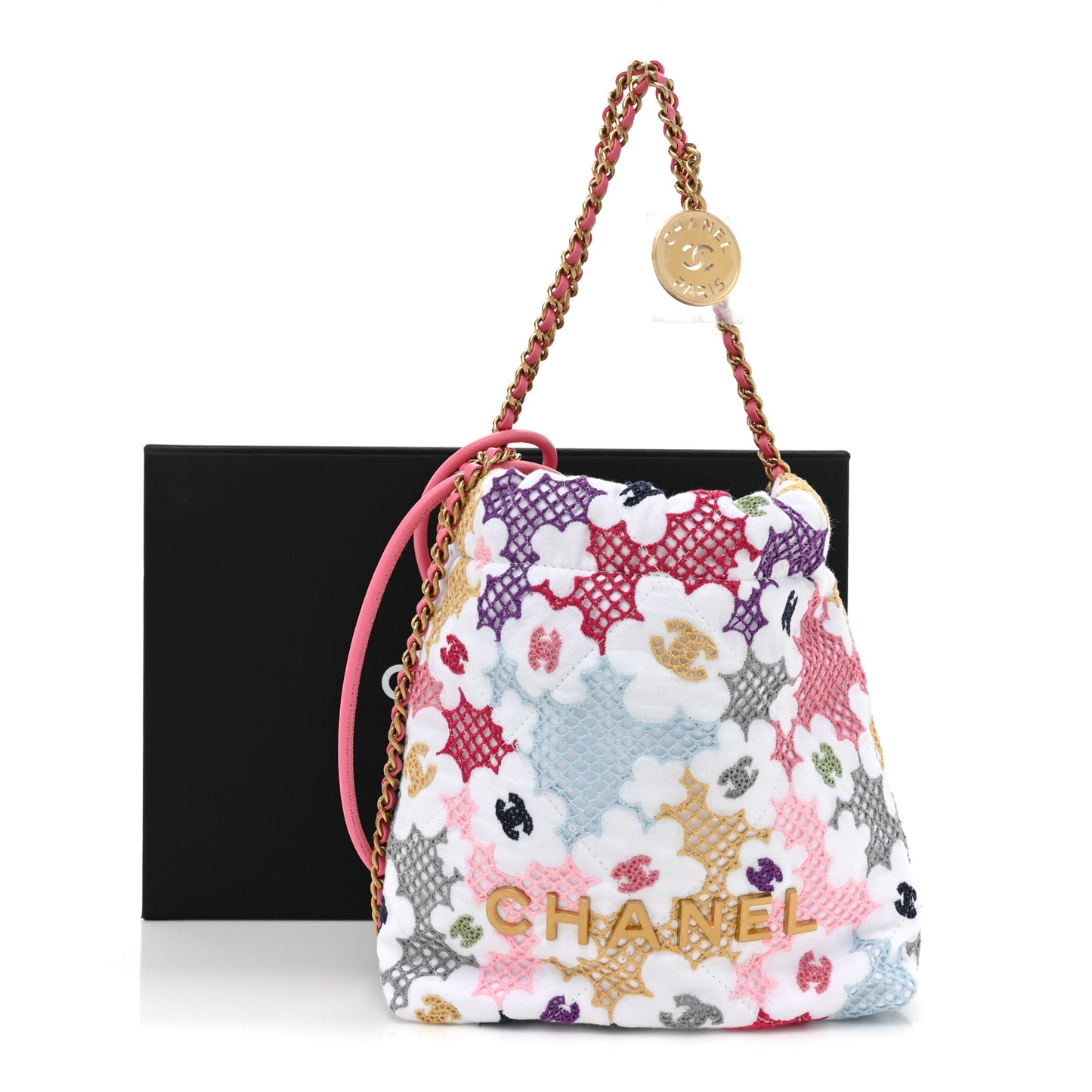 Lace Patchwork Mini Chanel 22 Multicolor