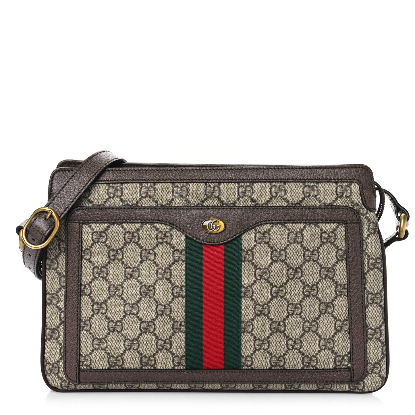 GG Supreme Monogram Web Medium Ophidia Shoulder Bag Beige New Acero