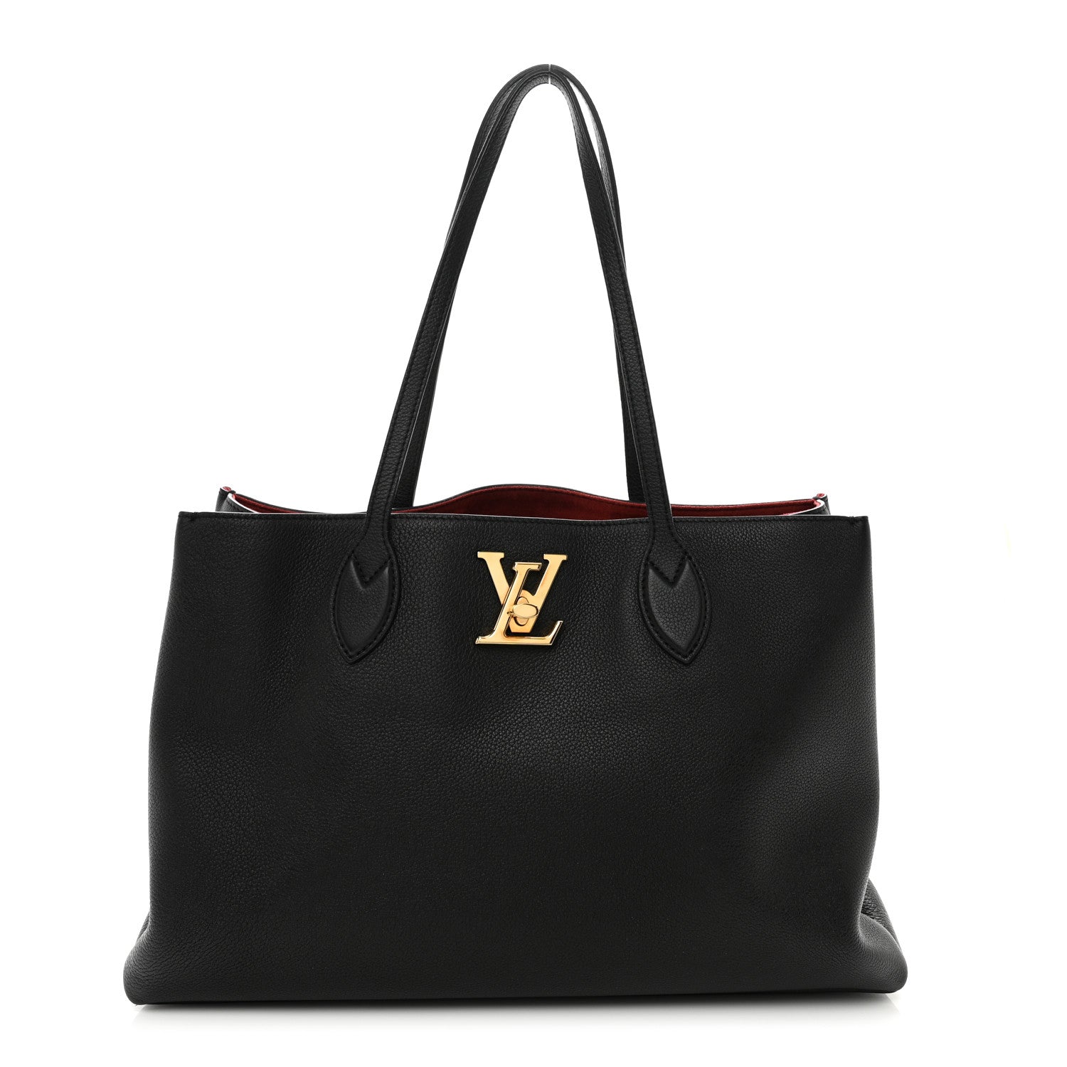 Louis Vuitton Grained Calfskin Lockme Shopper Black 1 of 12